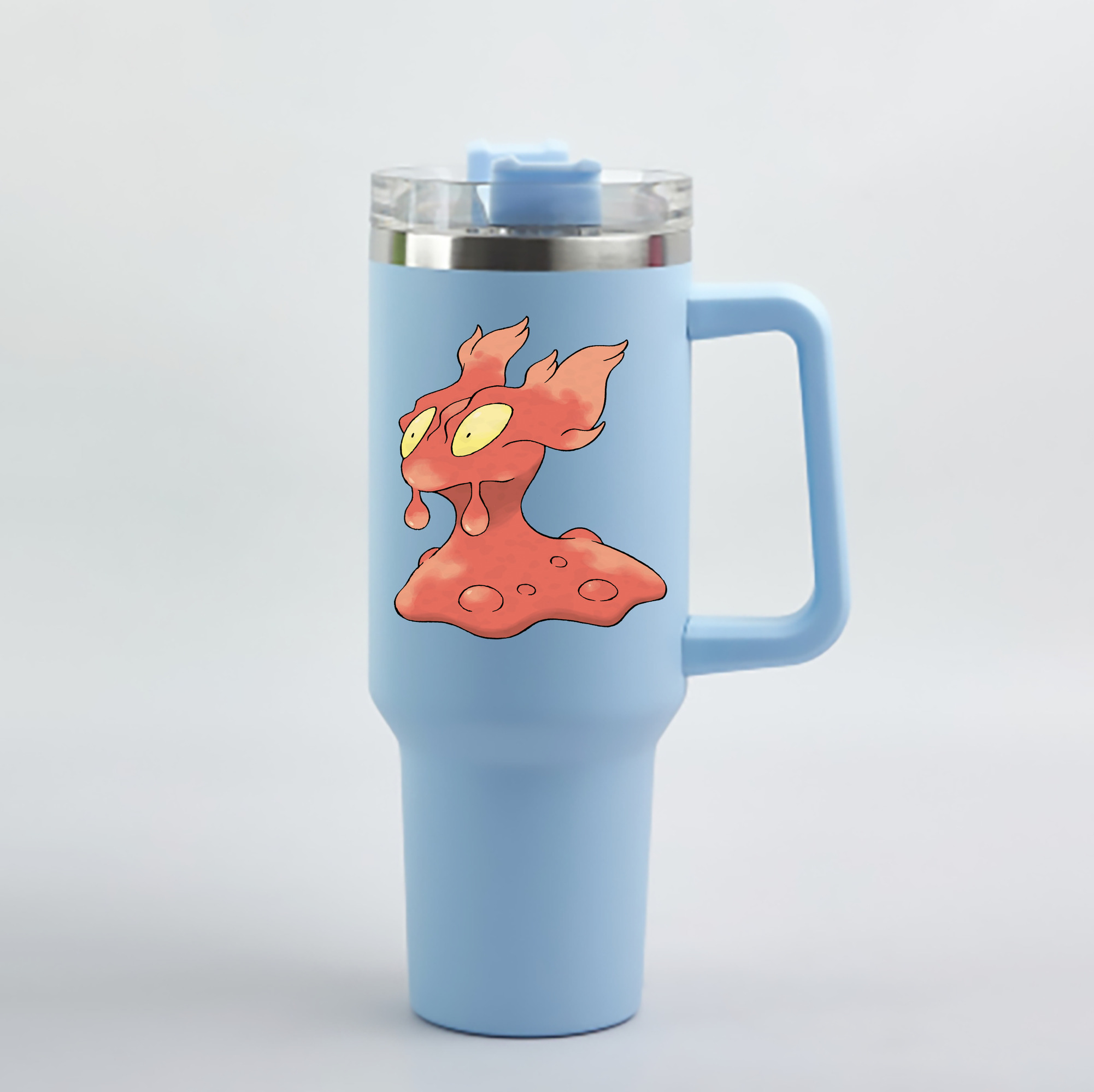 （画像用） ポケットモンスター Pokémon 1200mL車用タンブラー - クリスタルステッカー（プラスチックストロー付き）