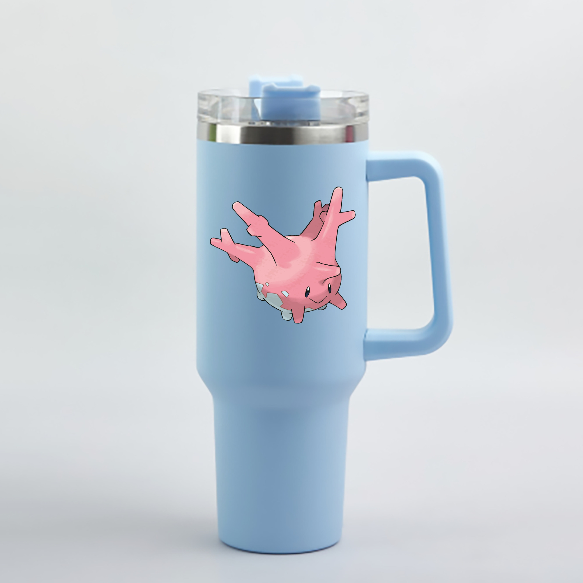 （画像用） ポケットモンスター Pokémon 1200mL車用タンブラー - クリスタルステッカー（プラスチックストロー付き）