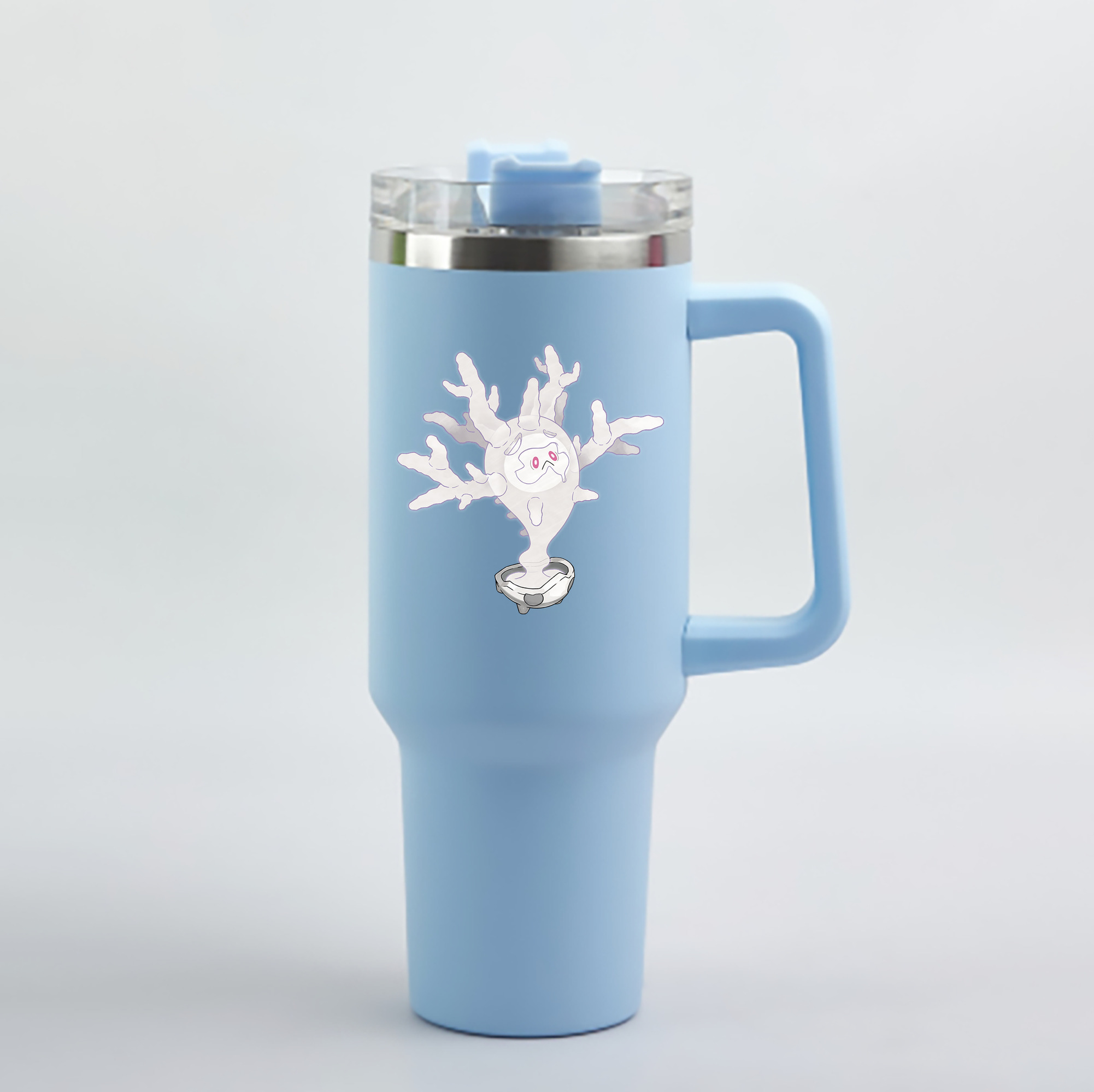 （画像用） ポケットモンスター Pokémon 1200mL車用タンブラー - クリスタルステッカー（プラスチックストロー付き）