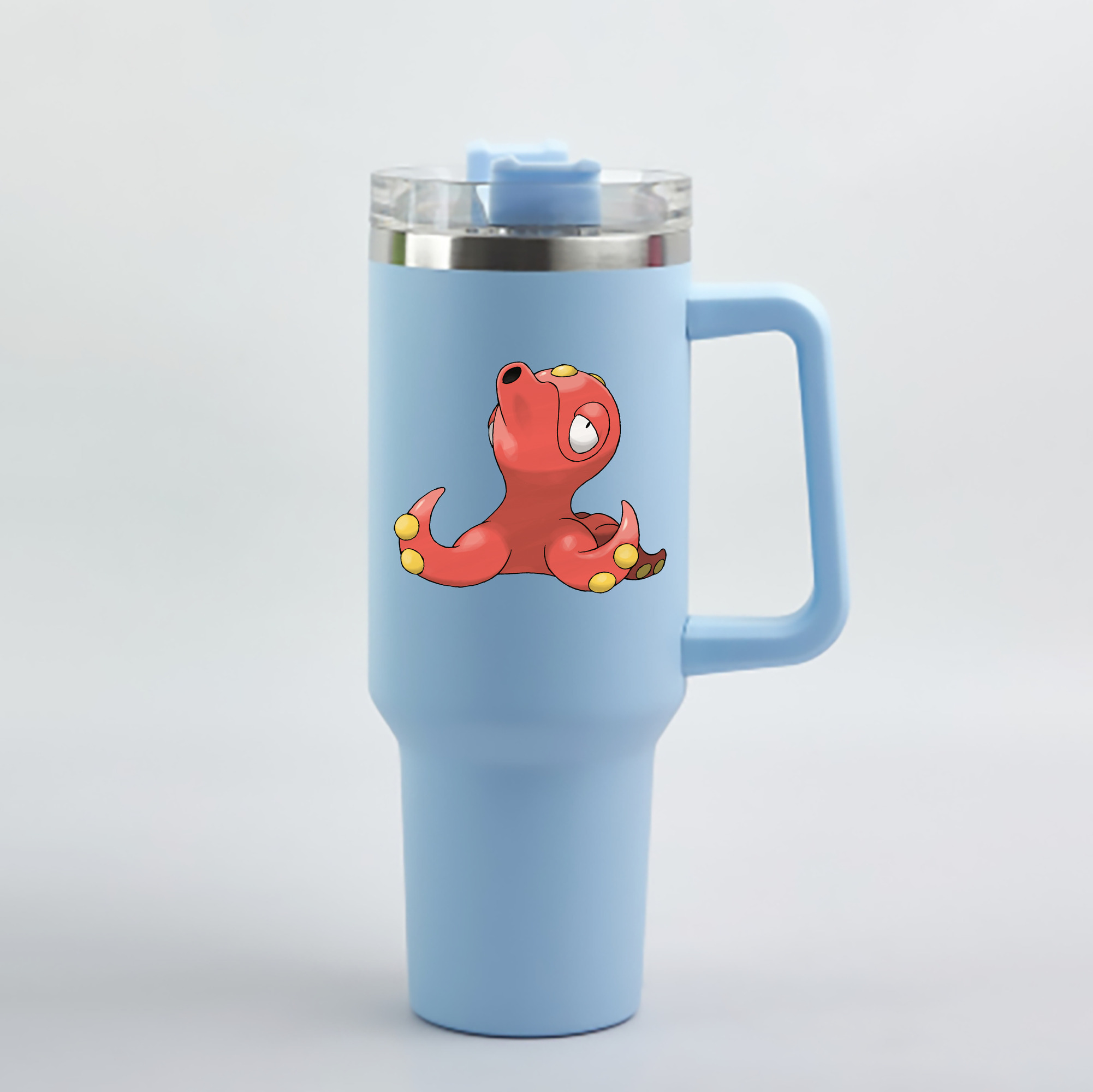 （画像用） ポケットモンスター Pokémon 1200mL車用タンブラー - クリスタルステッカー（プラスチックストロー付き）