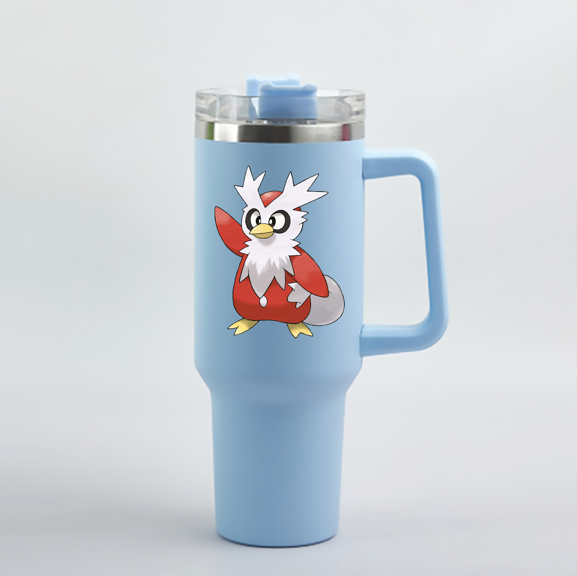 （画像用） ポケットモンスター Pokémon 1200mL車用タンブラー - クリスタルステッカー（プラスチックストロー付き）