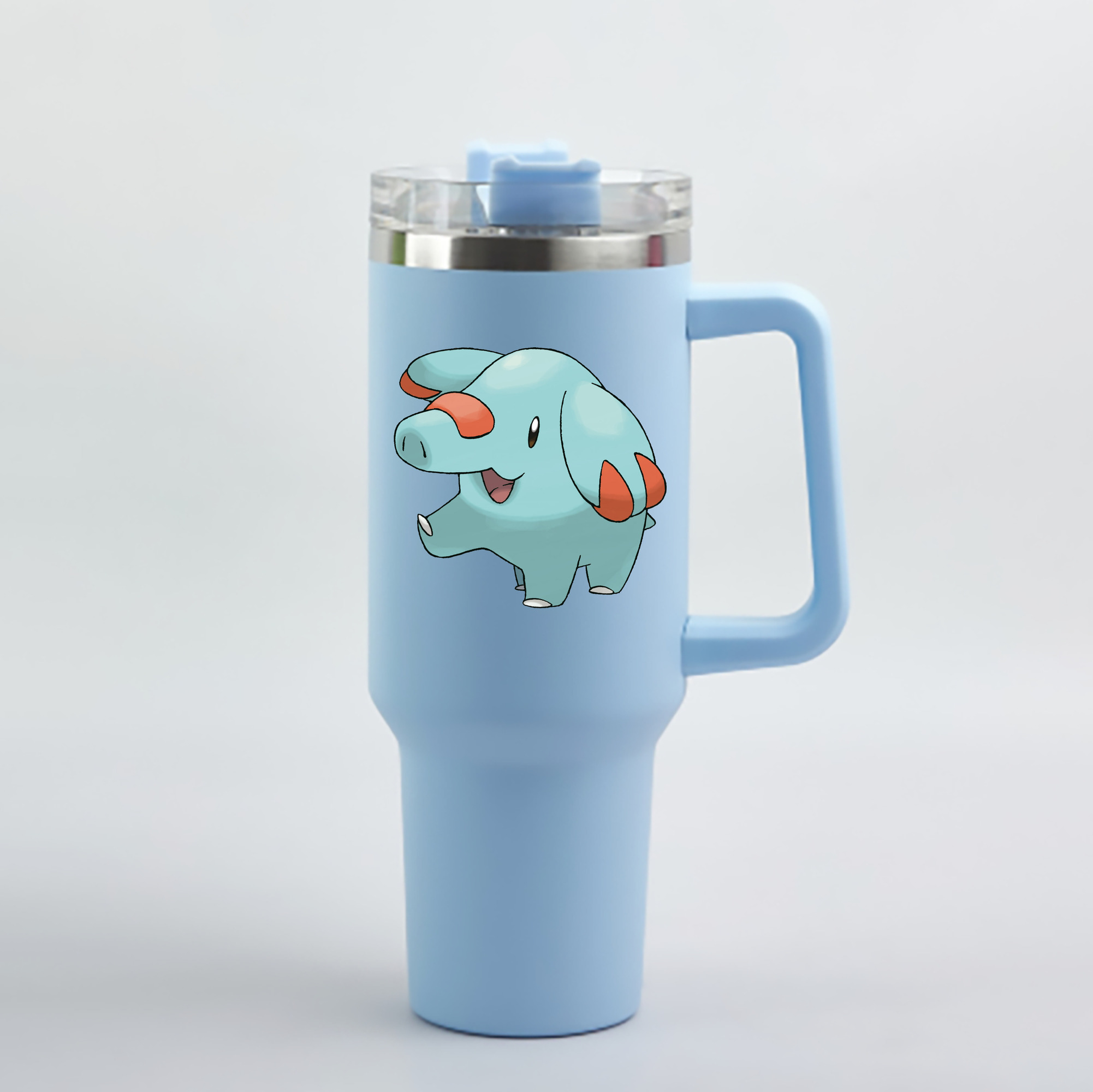 （画像用） ポケットモンスター Pokémon 1200mL車用タンブラー - クリスタルステッカー（プラスチックストロー付き）