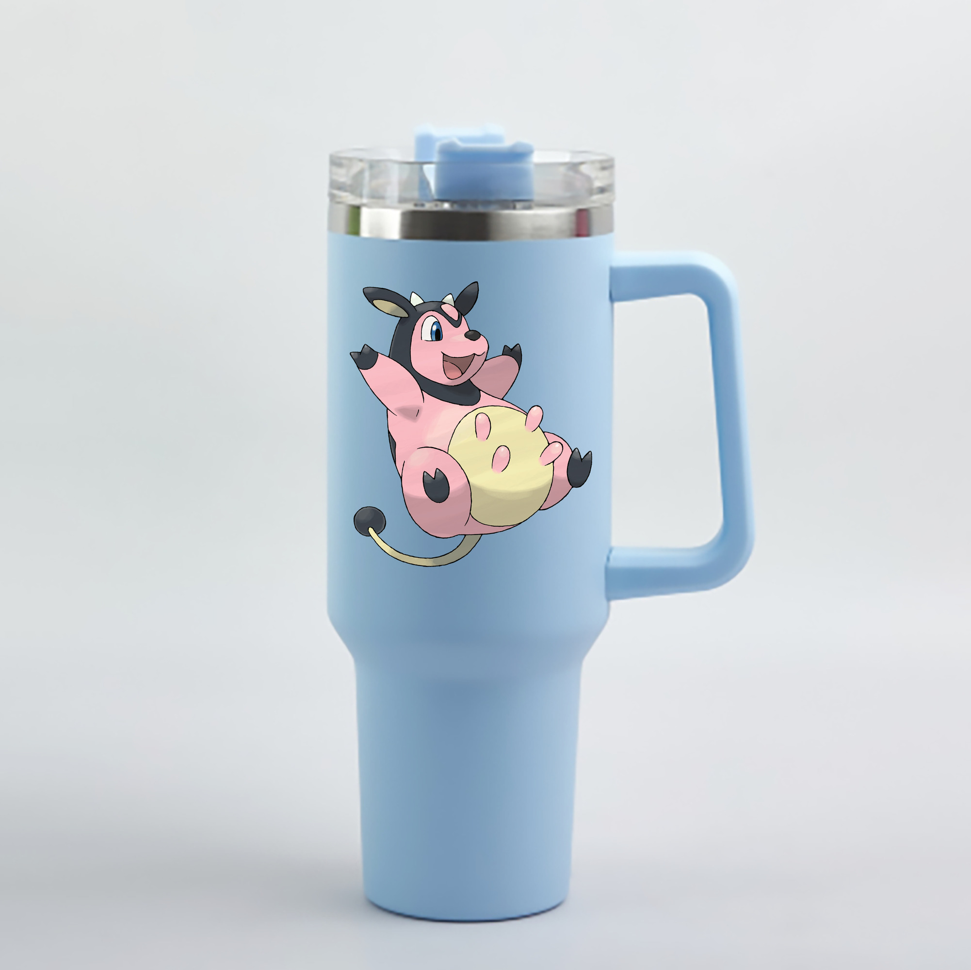 （画像用） ポケットモンスター Pokémon 1200mL車用タンブラー - クリスタルステッカー（プラスチックストロー付き）