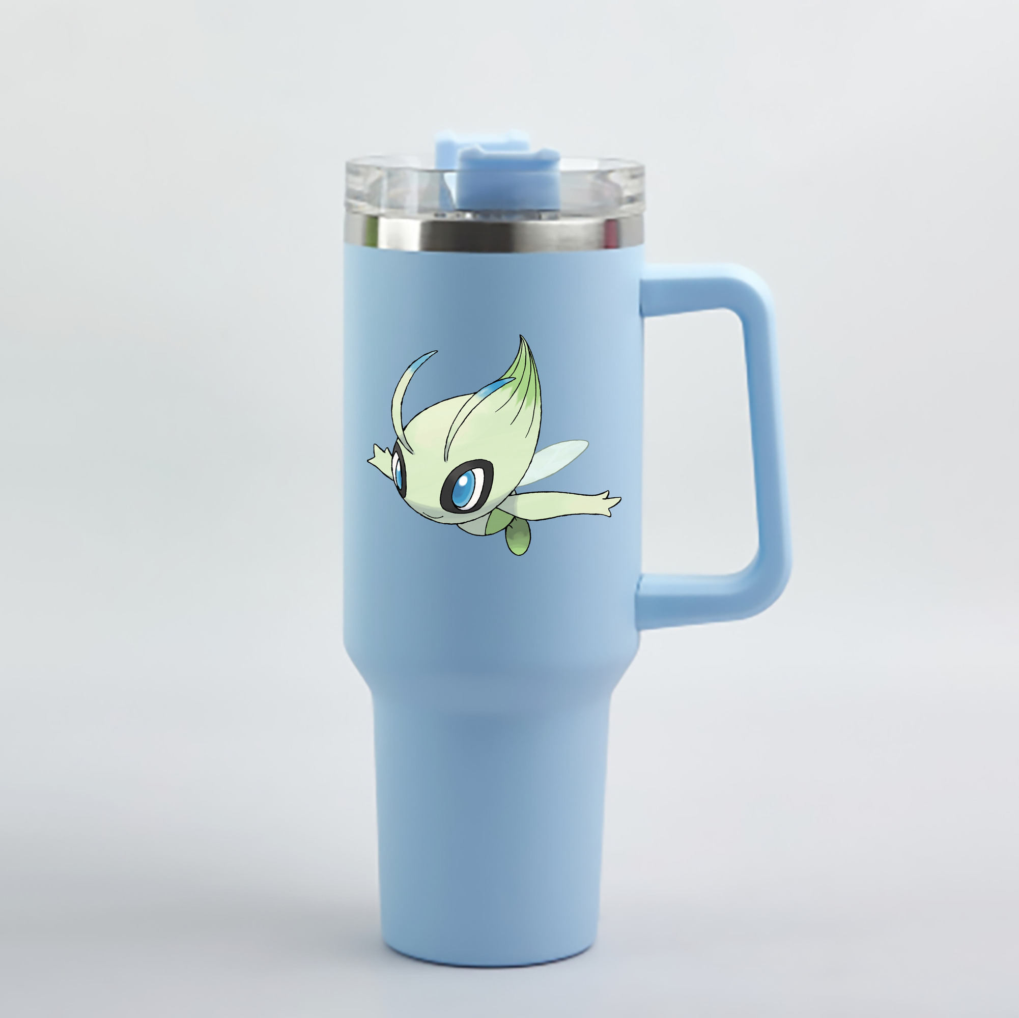 （画像用） ポケットモンスター Pokémon 1200mL車用タンブラー - クリスタルステッカー（プラスチックストロー付き）