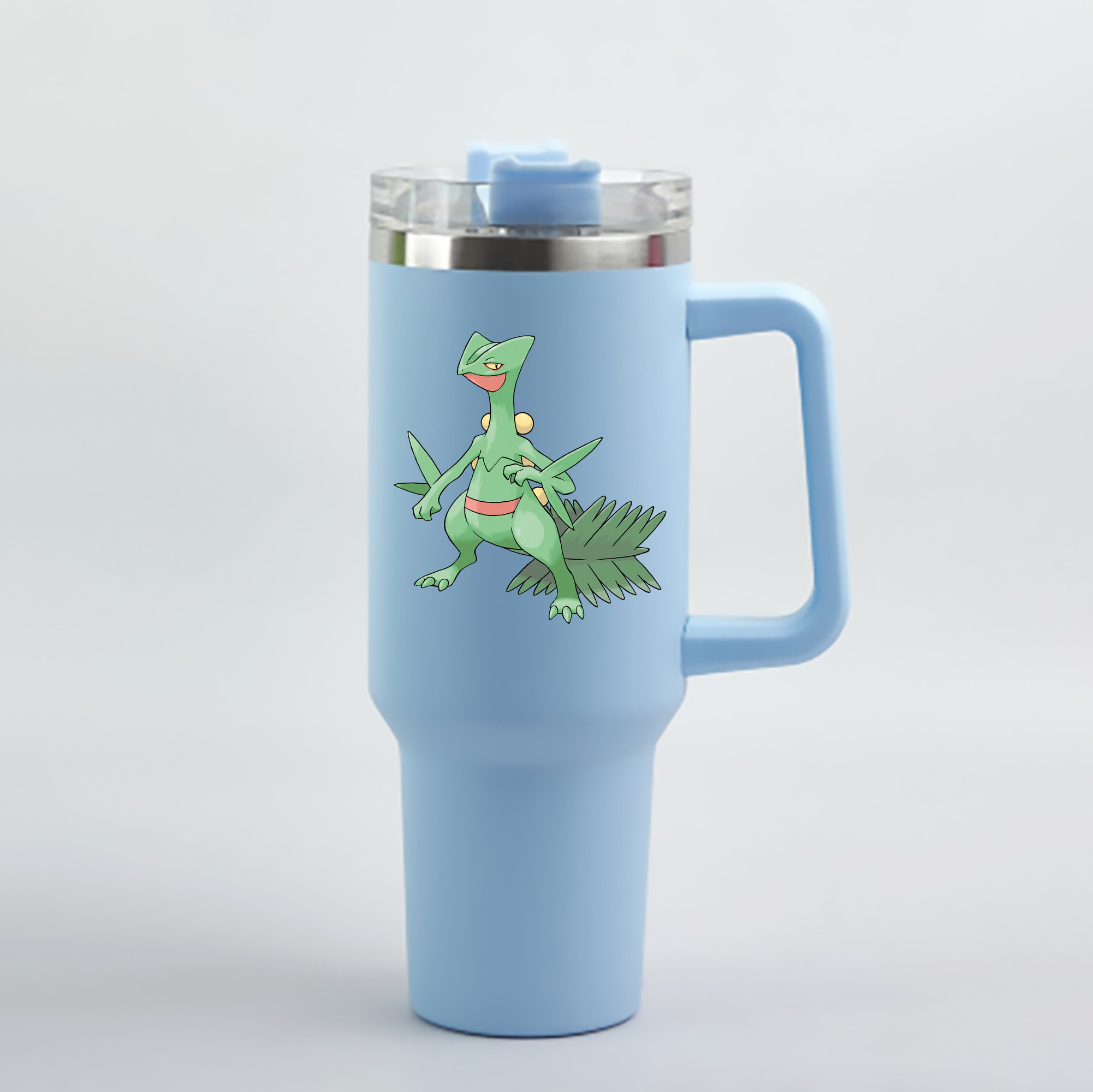 （画像用） ポケットモンスター Pokémon 1200mL車用タンブラー - クリスタルステッカー（プラスチックストロー付き）