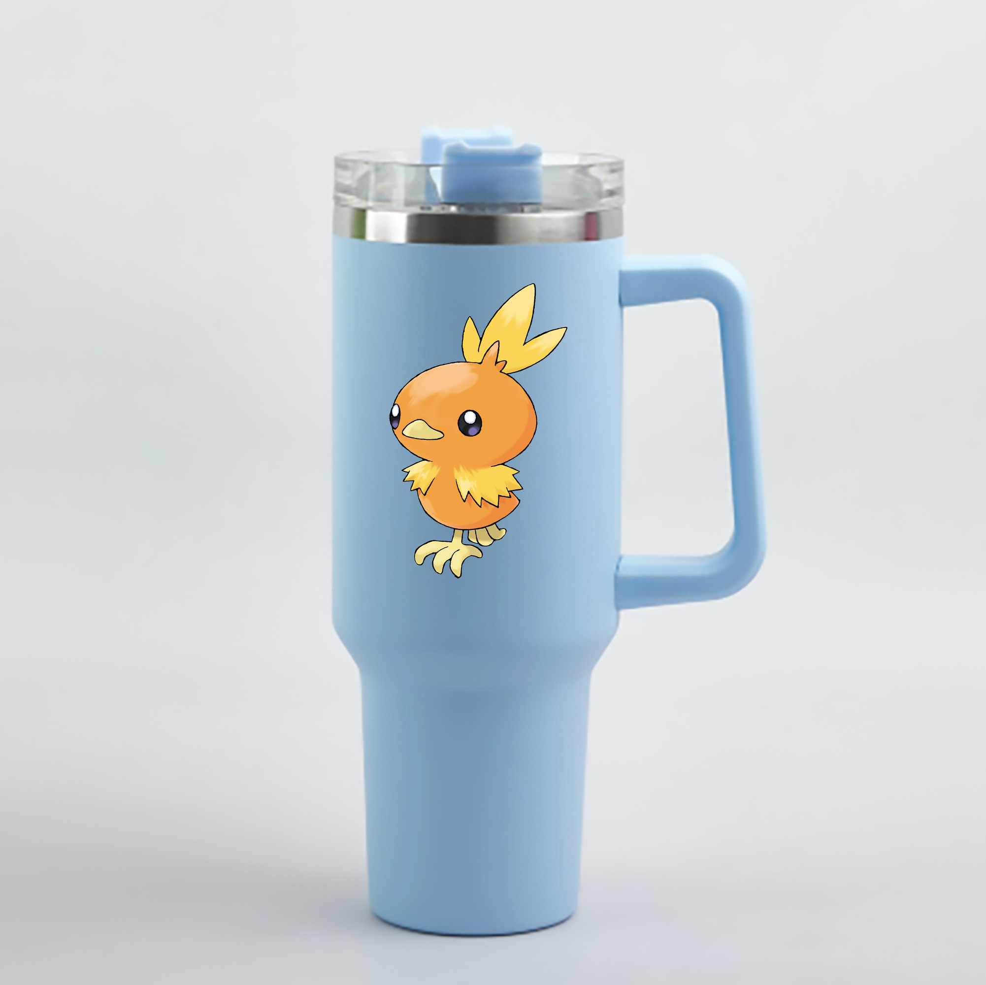 （画像用） ポケットモンスター Pokémon 1200mL車用タンブラー - クリスタルステッカー（プラスチックストロー付き）