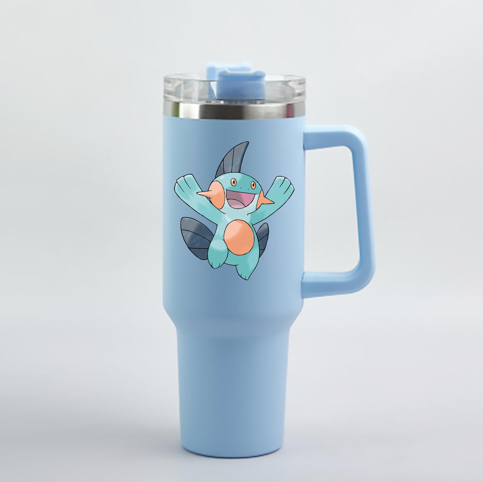 （画像用） ポケットモンスター Pokémon 1200mL車用タンブラー - クリスタルステッカー（プラスチックストロー付き）