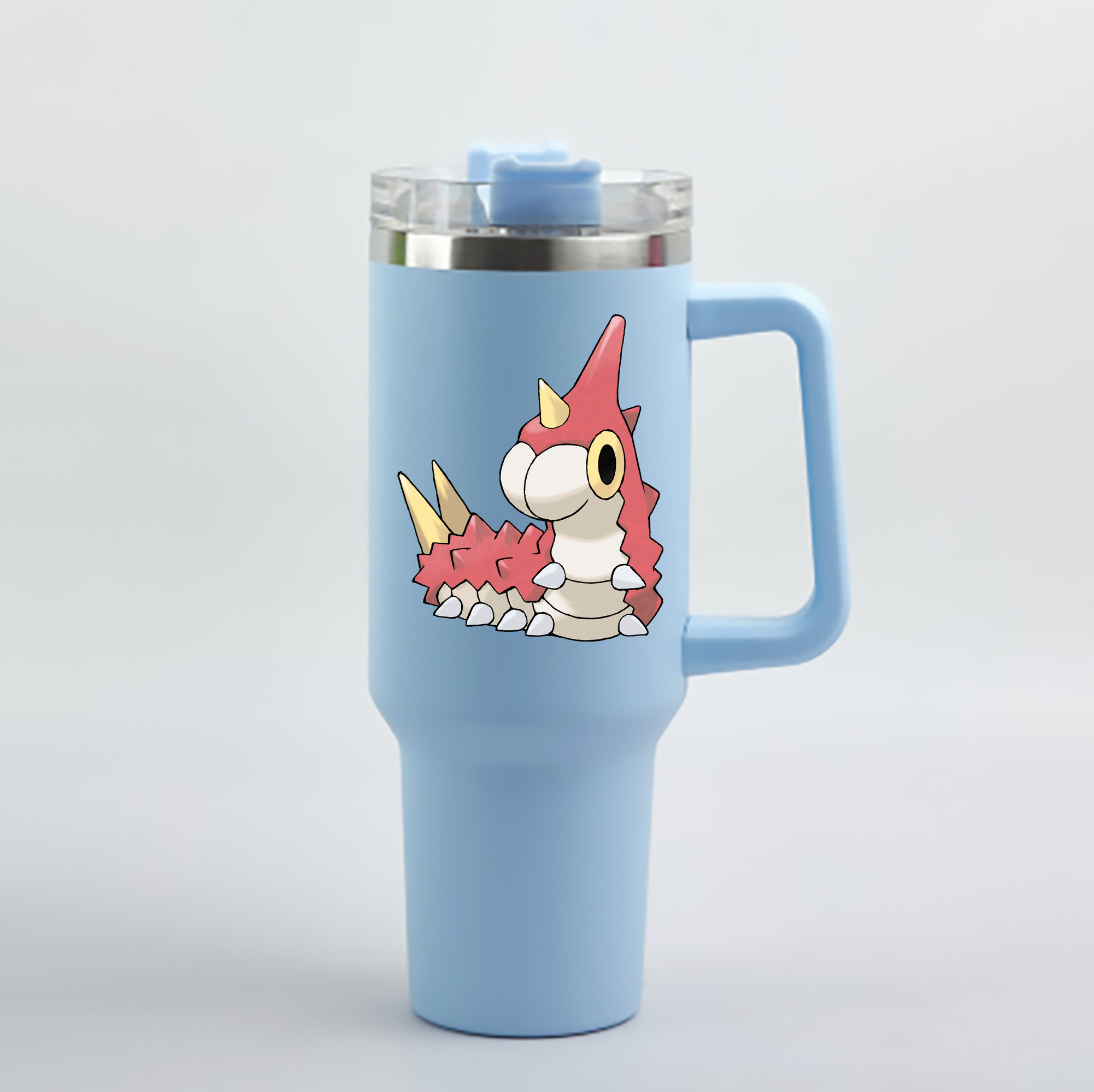 （画像用） ポケットモンスター Pokémon 1200mL車用タンブラー - クリスタルステッカー（プラスチックストロー付き）