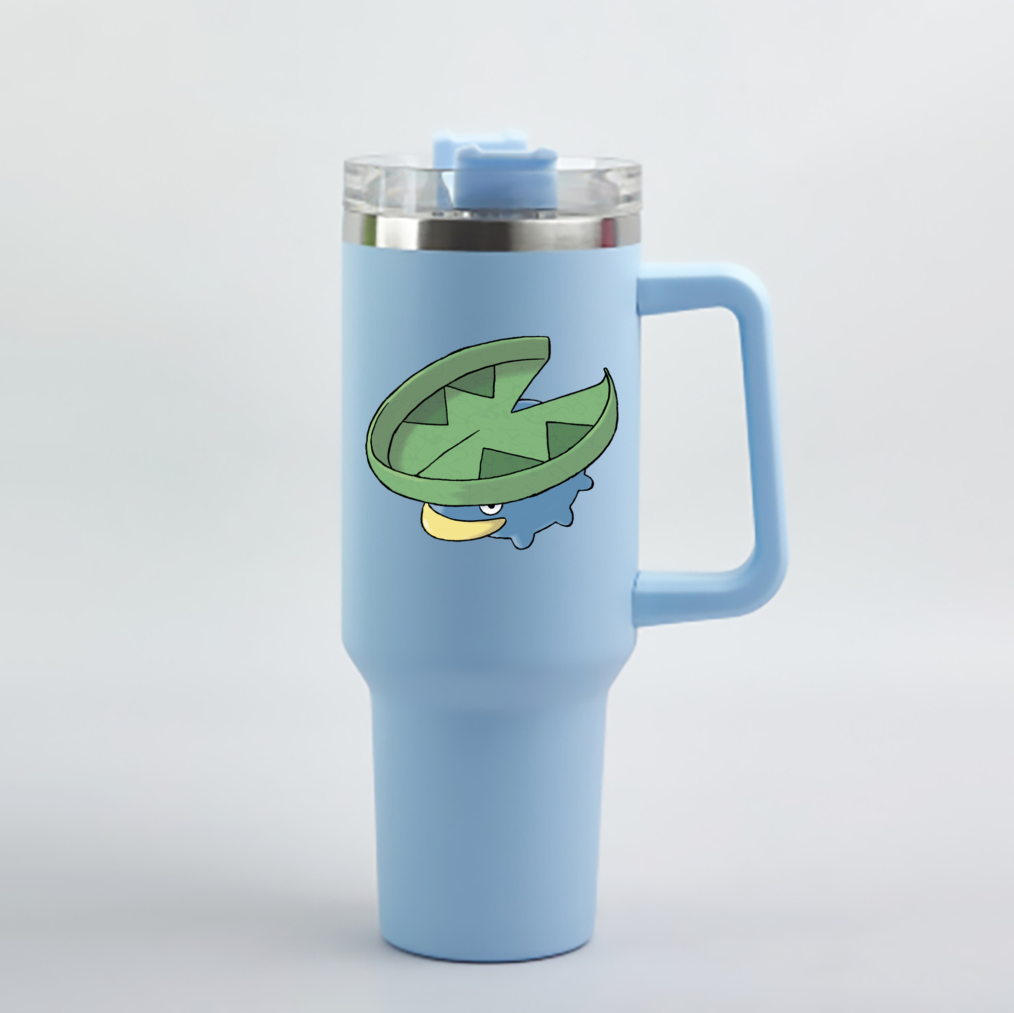 （画像用） ポケットモンスター Pokémon 1200mL車用タンブラー - クリスタルステッカー（プラスチックストロー付き）
