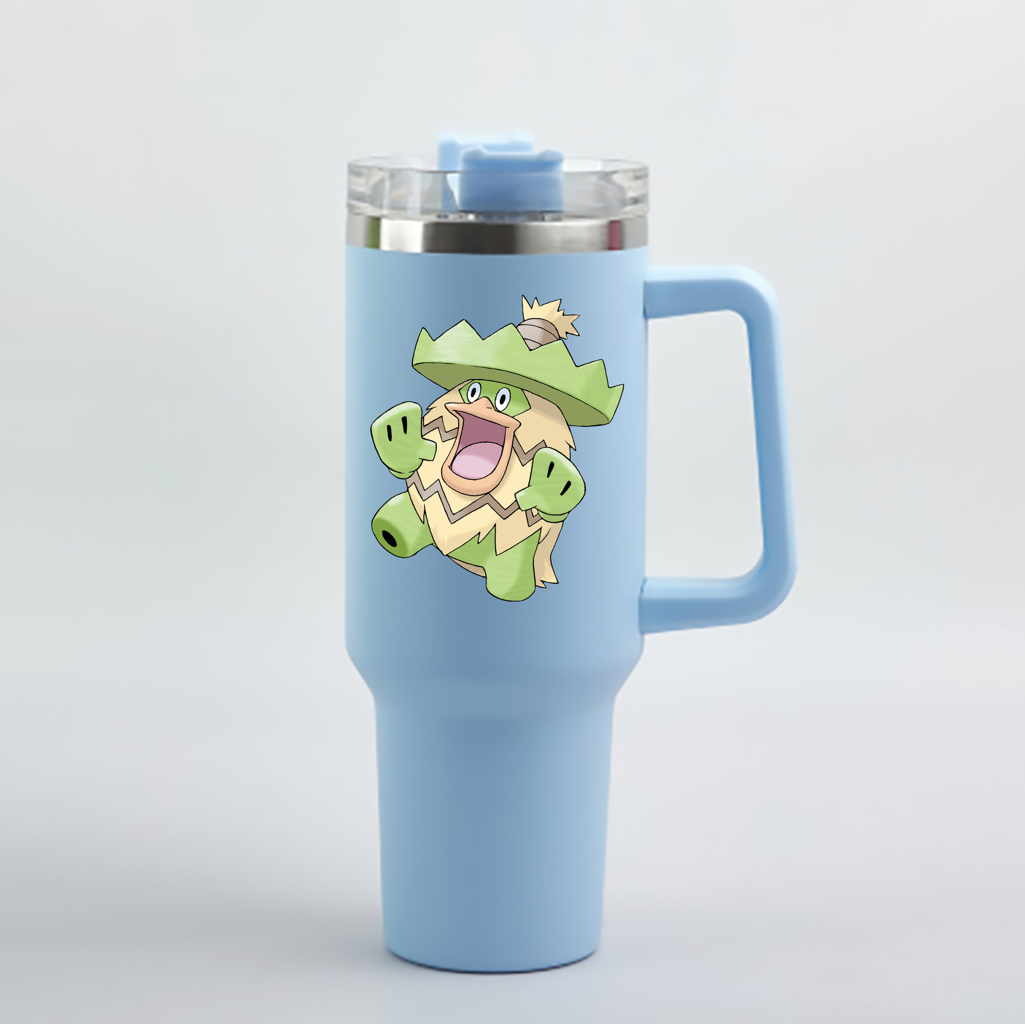 （画像用） ポケットモンスター Pokémon 1200mL車用タンブラー - クリスタルステッカー（プラスチックストロー付き）