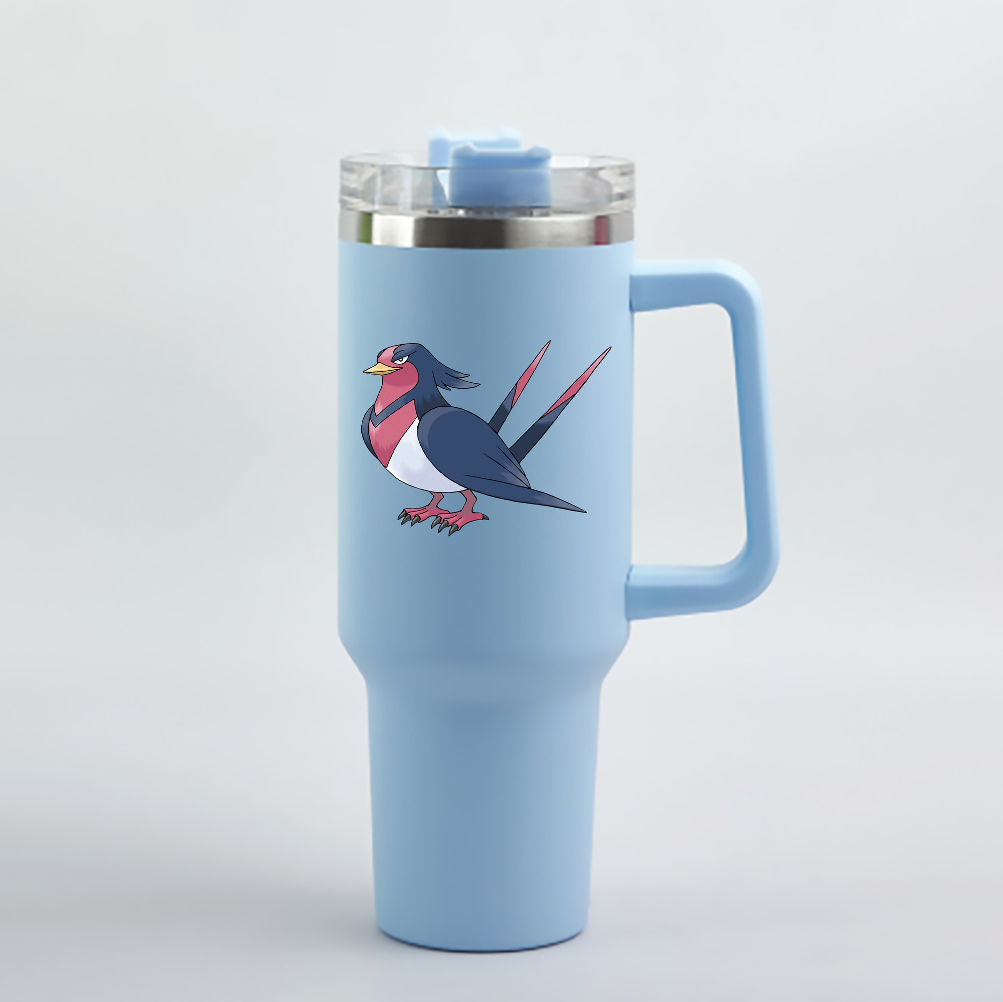 （画像用） ポケットモンスター Pokémon 1200mL車用タンブラー - クリスタルステッカー（プラスチックストロー付き）