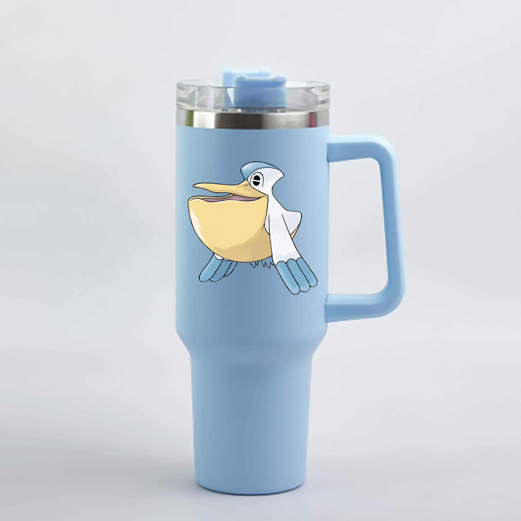 （画像用） ポケットモンスター Pokémon 1200mL車用タンブラー - クリスタルステッカー（プラスチックストロー付き）
