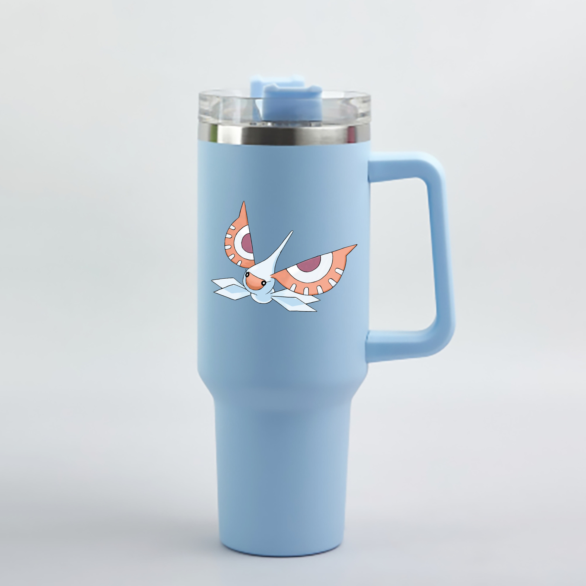 （画像用） ポケットモンスター Pokémon 1200mL車用タンブラー - クリスタルステッカー（プラスチックストロー付き）