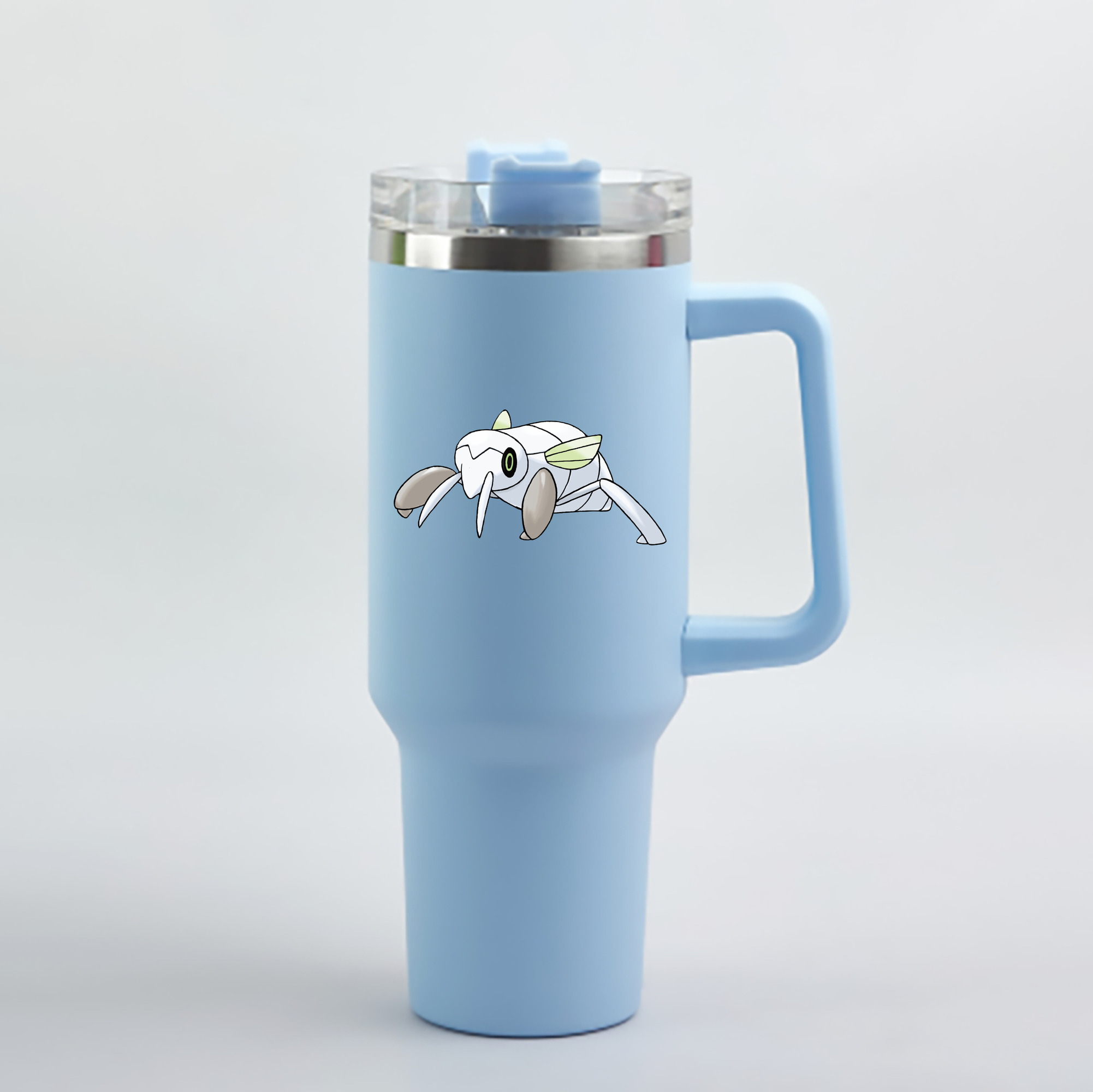 （画像用） ポケットモンスター Pokémon 1200mL車用タンブラー - クリスタルステッカー（プラスチックストロー付き）