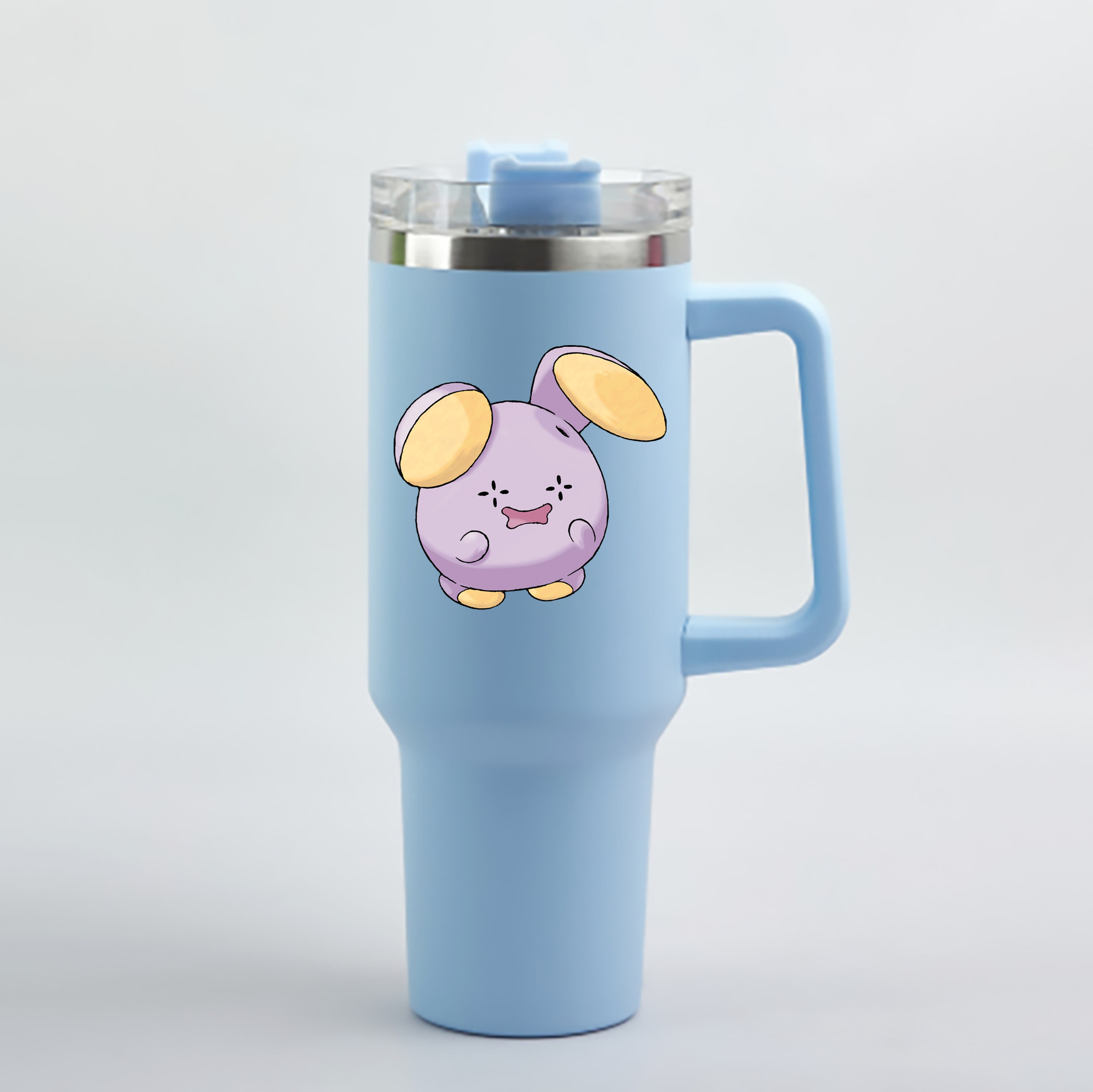 （画像用） ポケットモンスター Pokémon 1200mL車用タンブラー - クリスタルステッカー（プラスチックストロー付き）