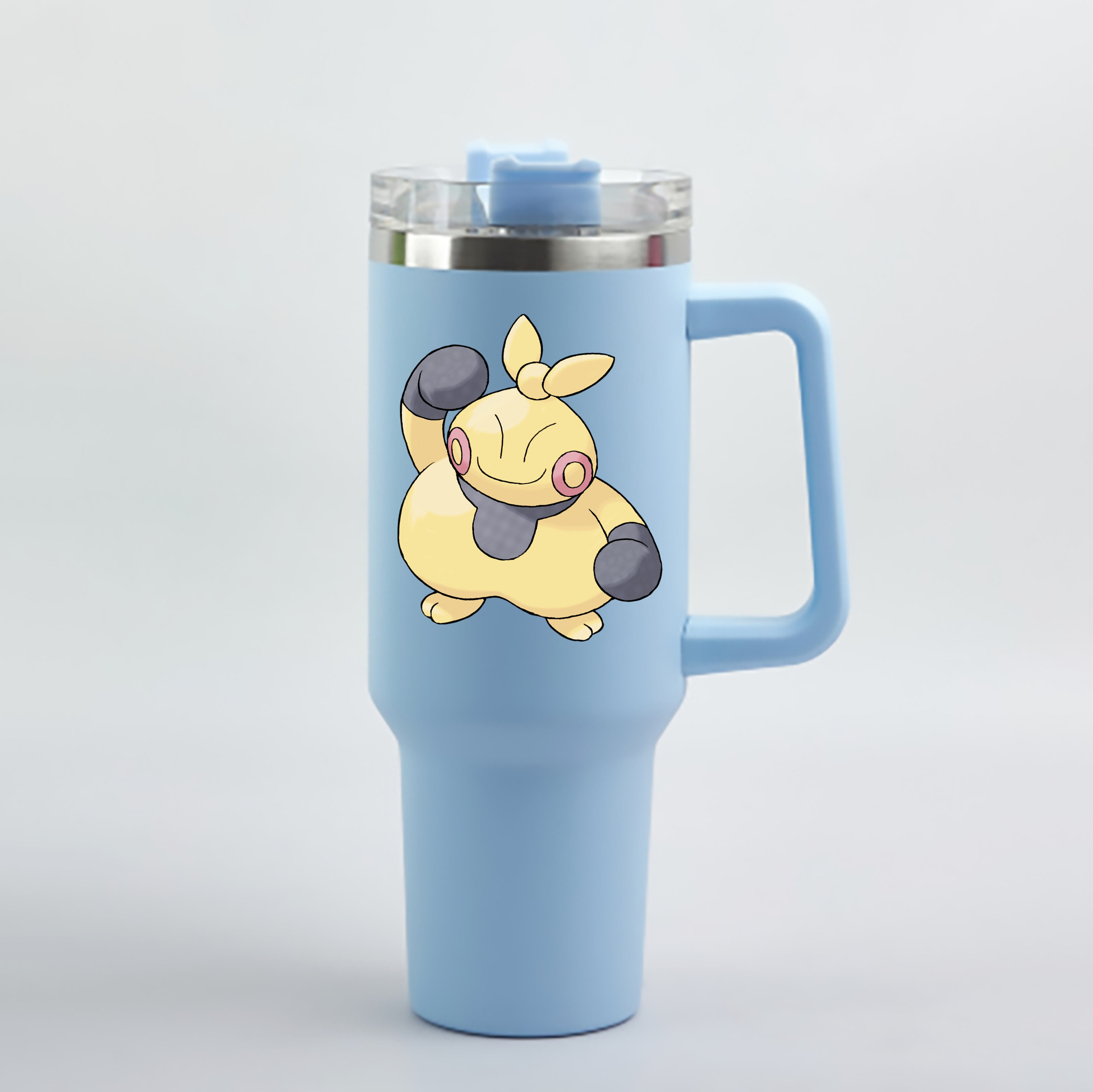 （画像用） ポケットモンスター Pokémon 1200mL車用タンブラー - クリスタルステッカー（プラスチックストロー付き）