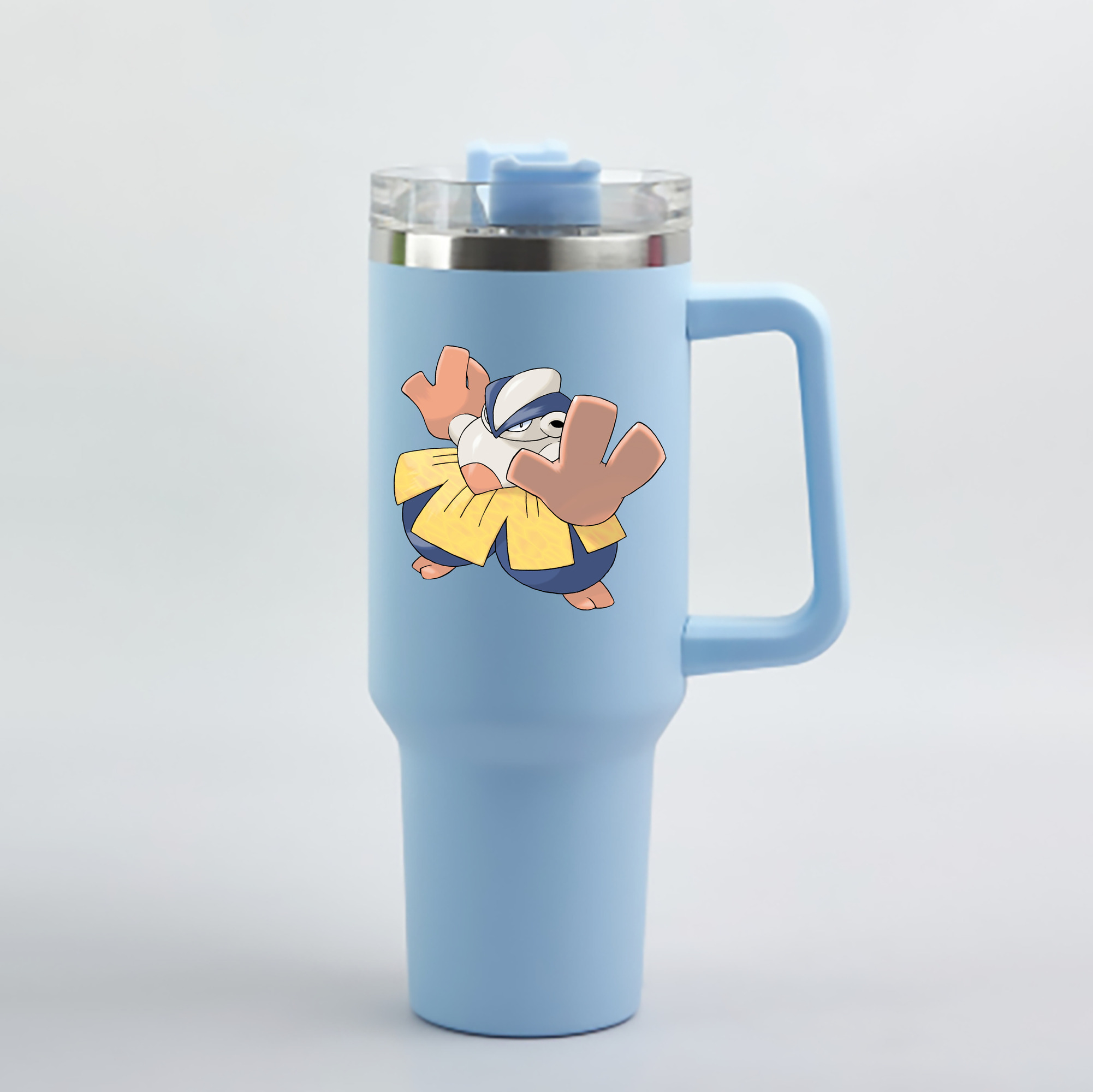 （画像用） ポケットモンスター Pokémon 1200mL車用タンブラー - クリスタルステッカー（プラスチックストロー付き）