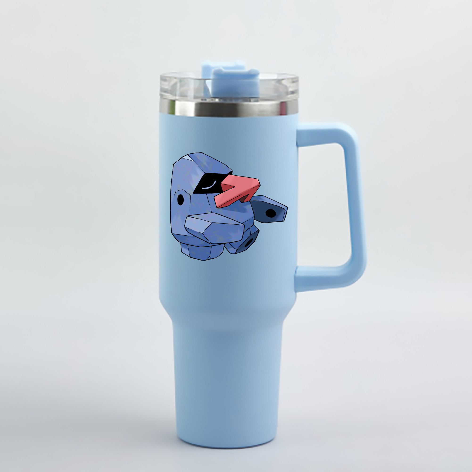 （画像用） ポケットモンスター Pokémon 1200mL車用タンブラー - クリスタルステッカー（プラスチックストロー付き）