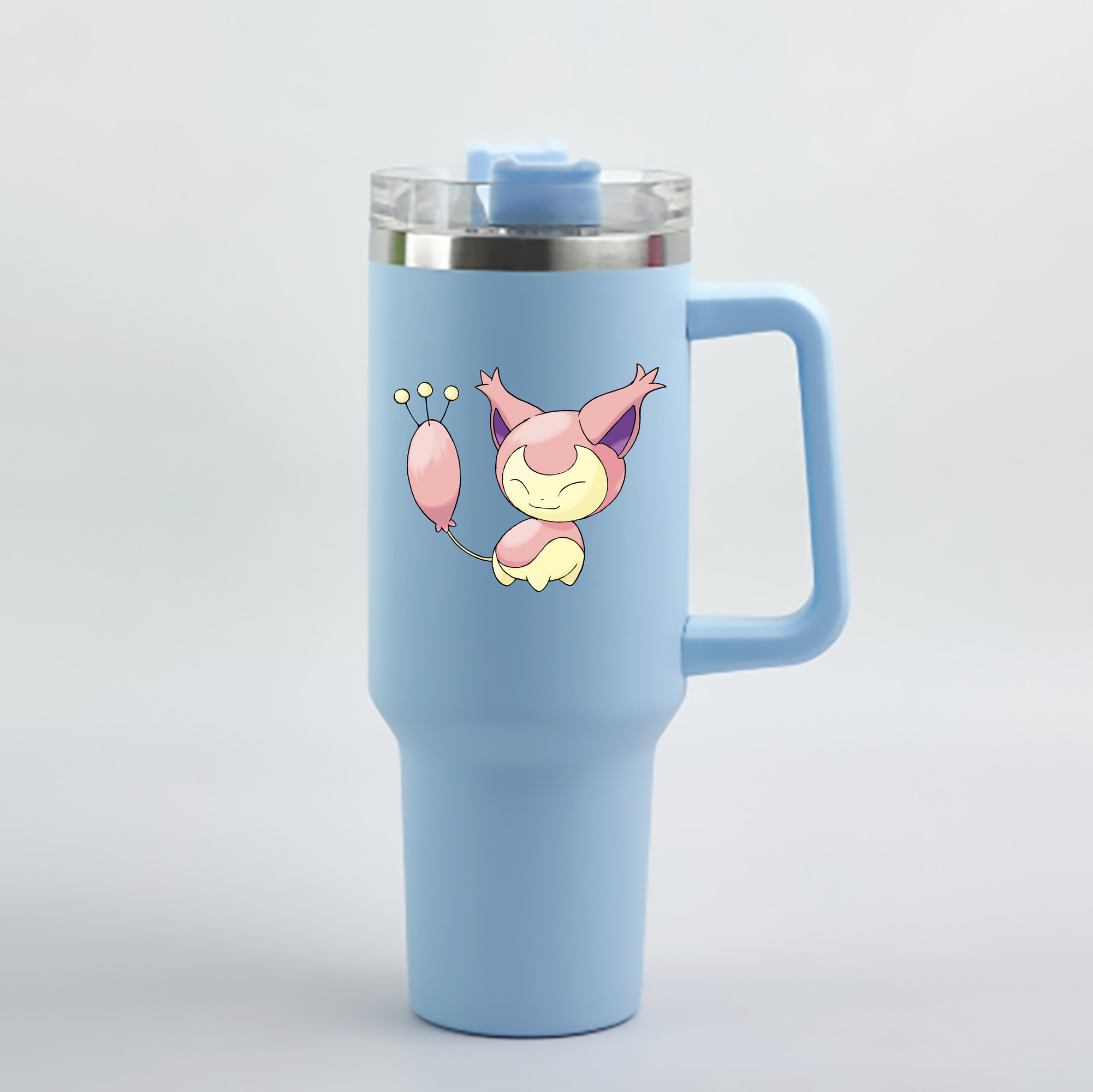（画像用） ポケットモンスター Pokémon 1200mL車用タンブラー - クリスタルステッカー（プラスチックストロー付き）