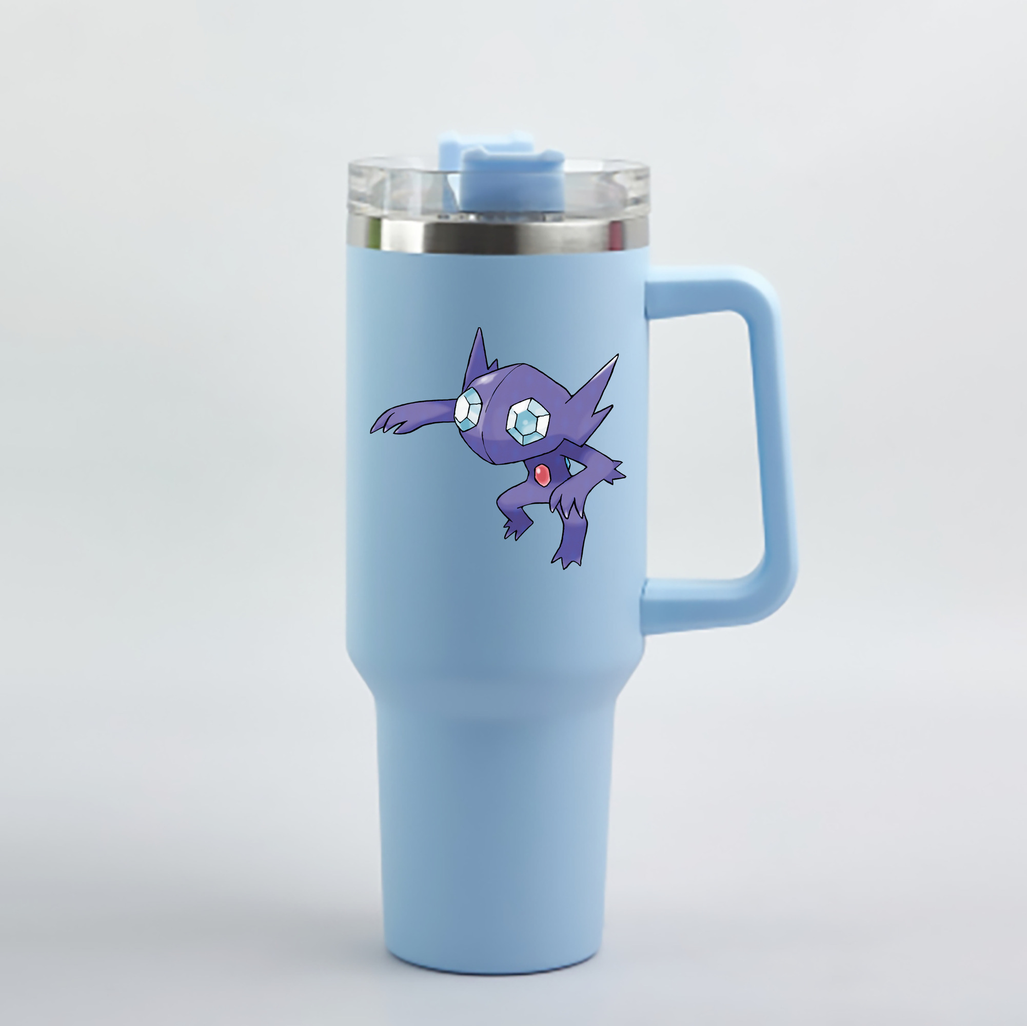 （画像用） ポケットモンスター Pokémon 1200mL車用タンブラー - クリスタルステッカー（プラスチックストロー付き）