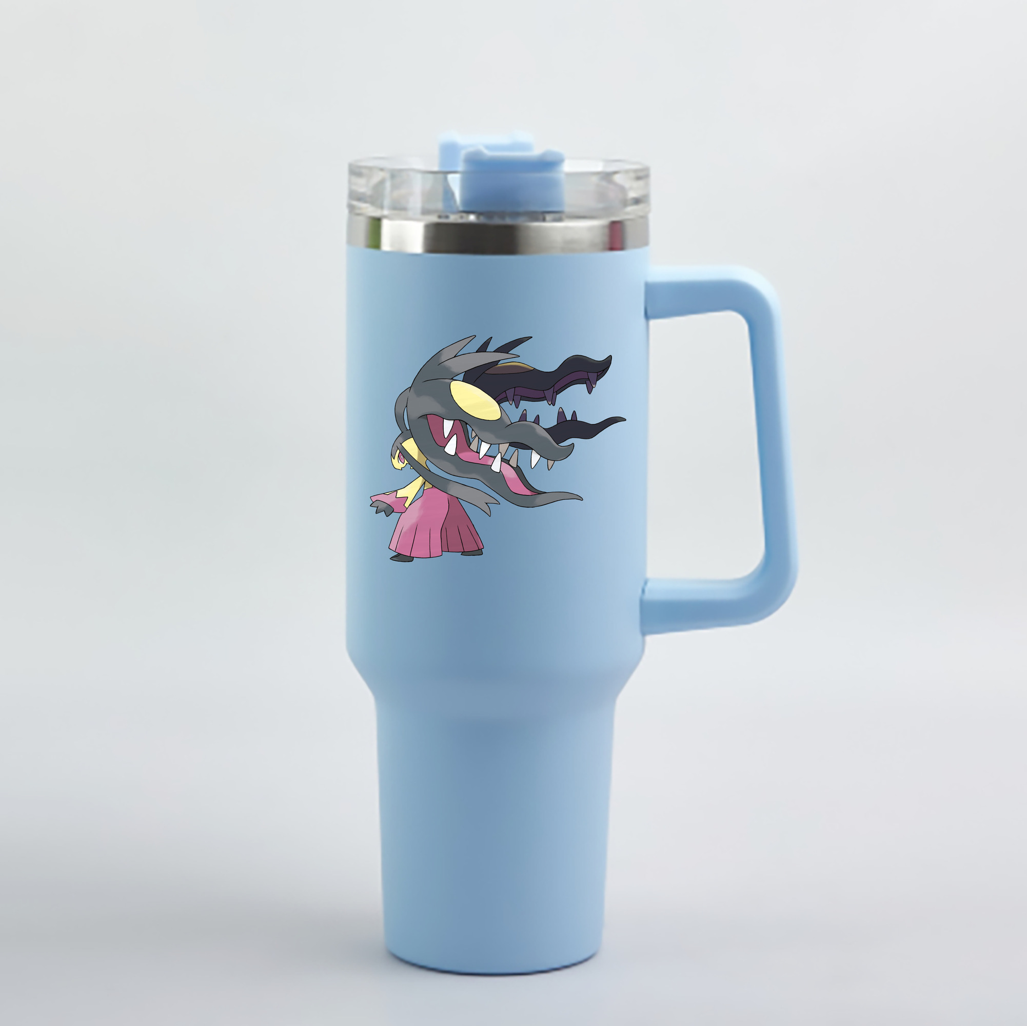 （画像用） ポケットモンスター Pokémon 1200mL車用タンブラー - クリスタルステッカー（プラスチックストロー付き）