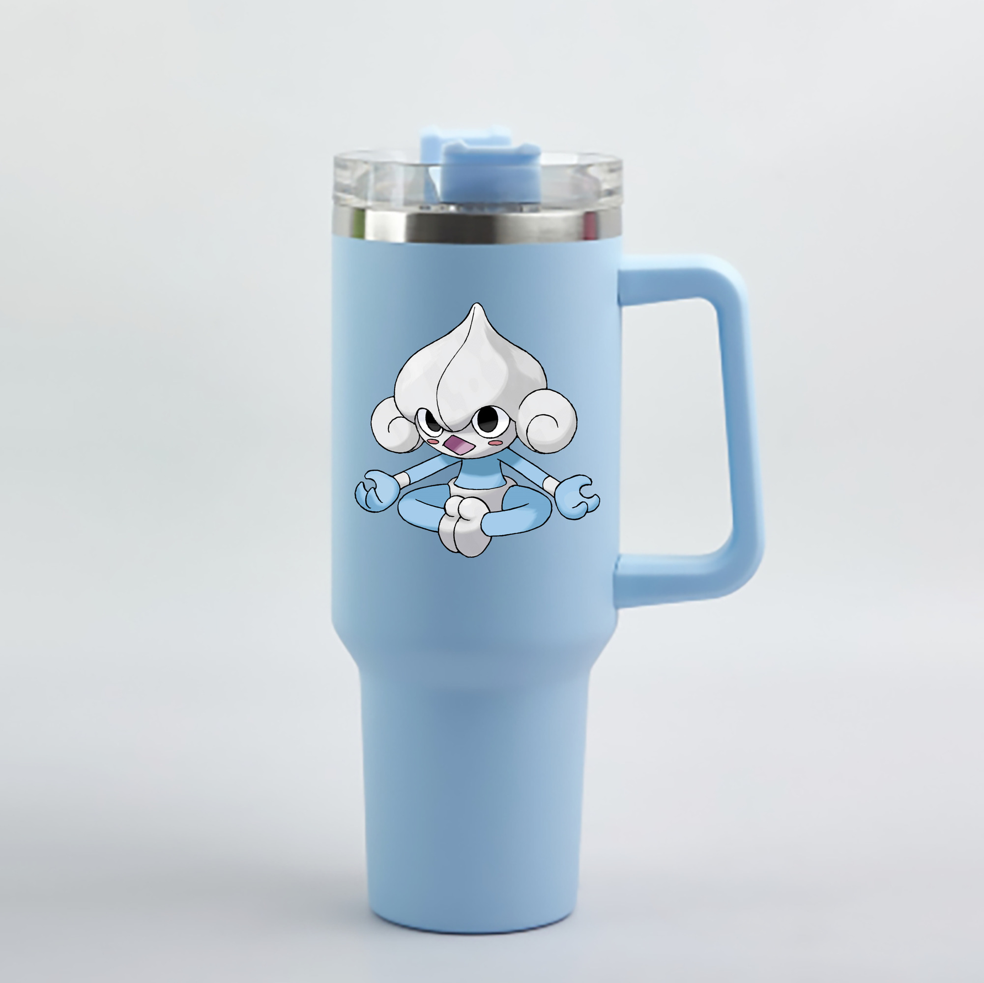 （画像用） ポケットモンスター Pokémon 1200mL車用タンブラー - クリスタルステッカー（プラスチックストロー付き）
