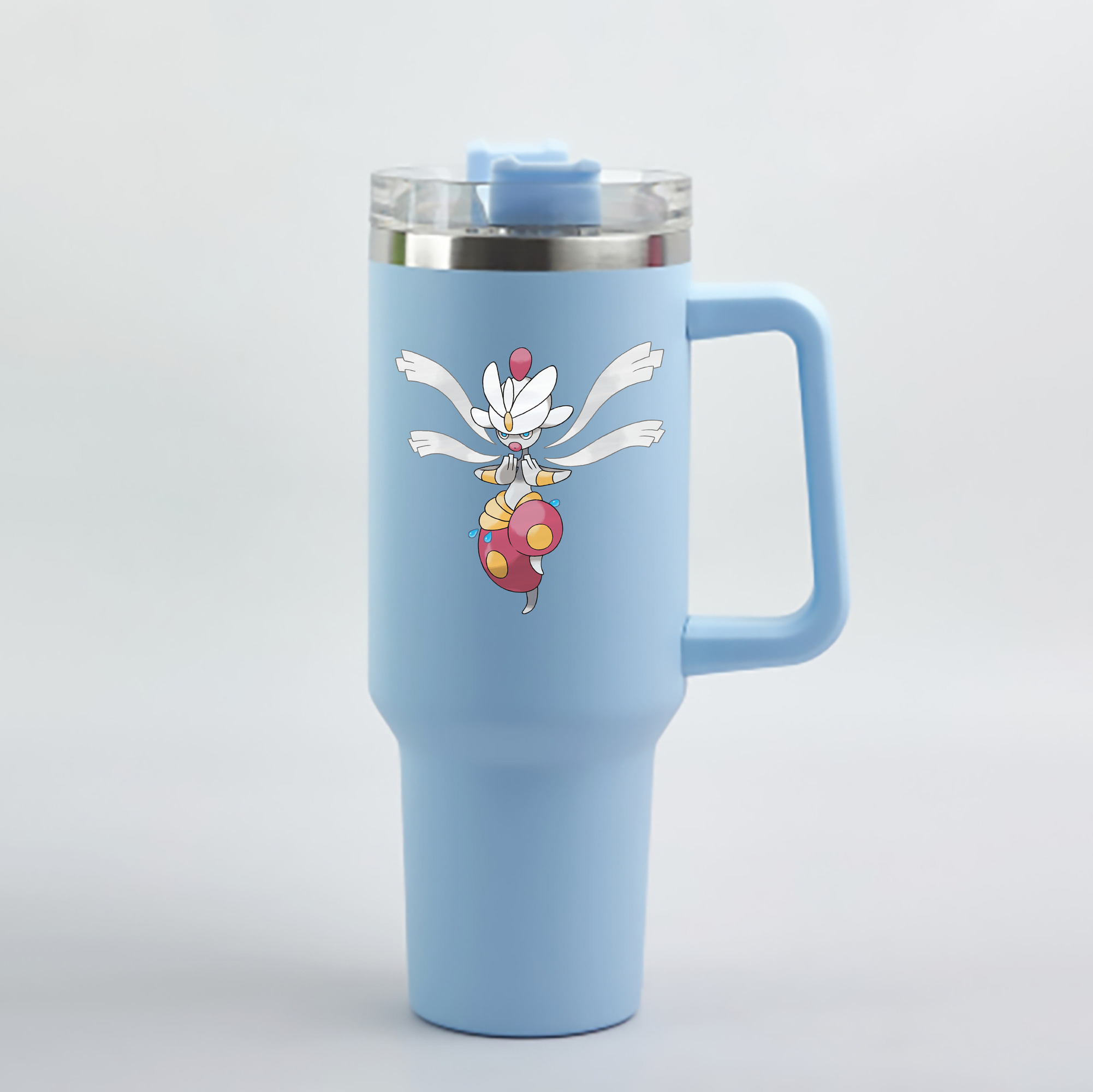（画像用） ポケットモンスター Pokémon 1200mL車用タンブラー - クリスタルステッカー（プラスチックストロー付き）