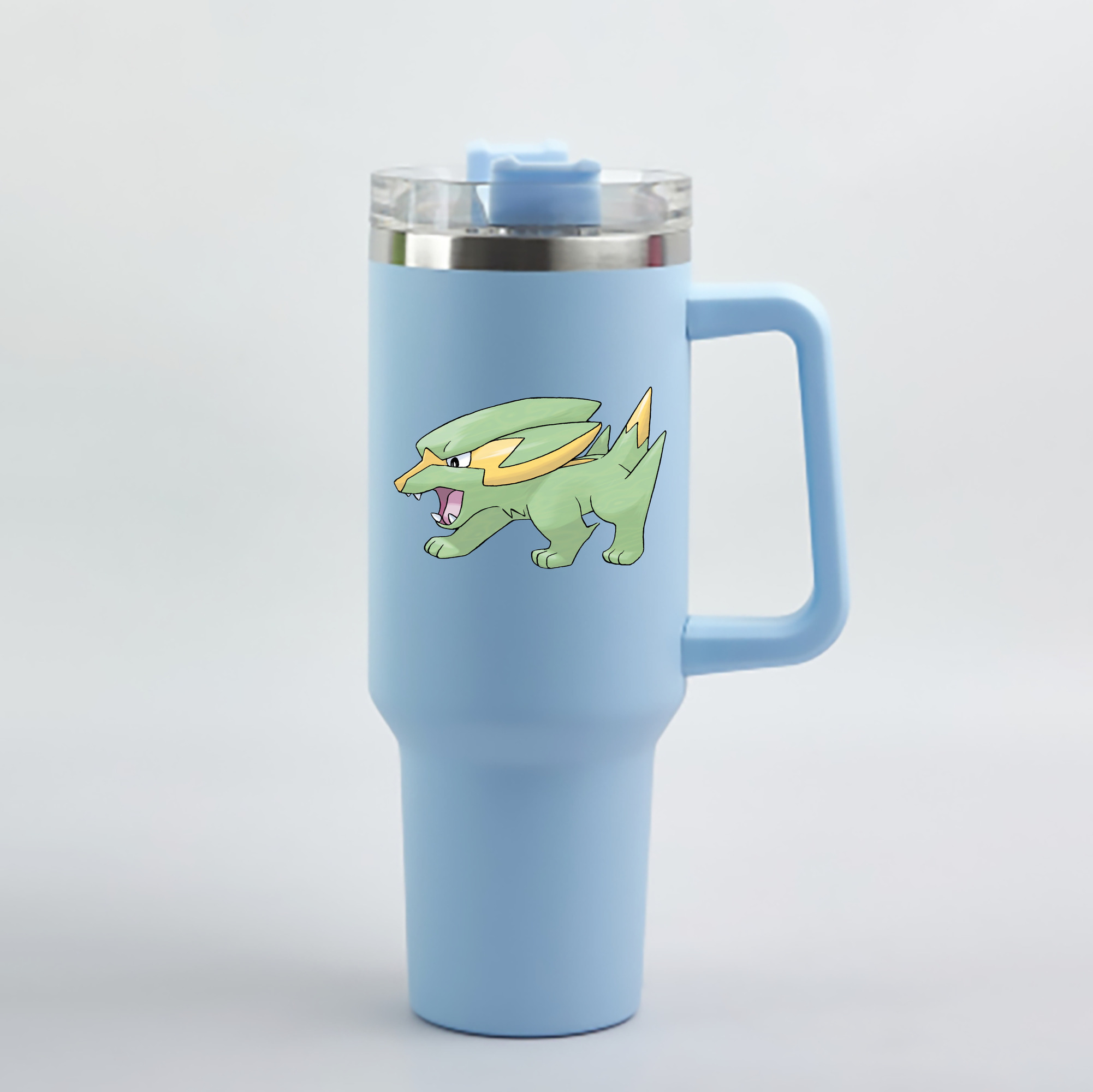 （画像用） ポケットモンスター Pokémon 1200mL車用タンブラー - クリスタルステッカー（プラスチックストロー付き）