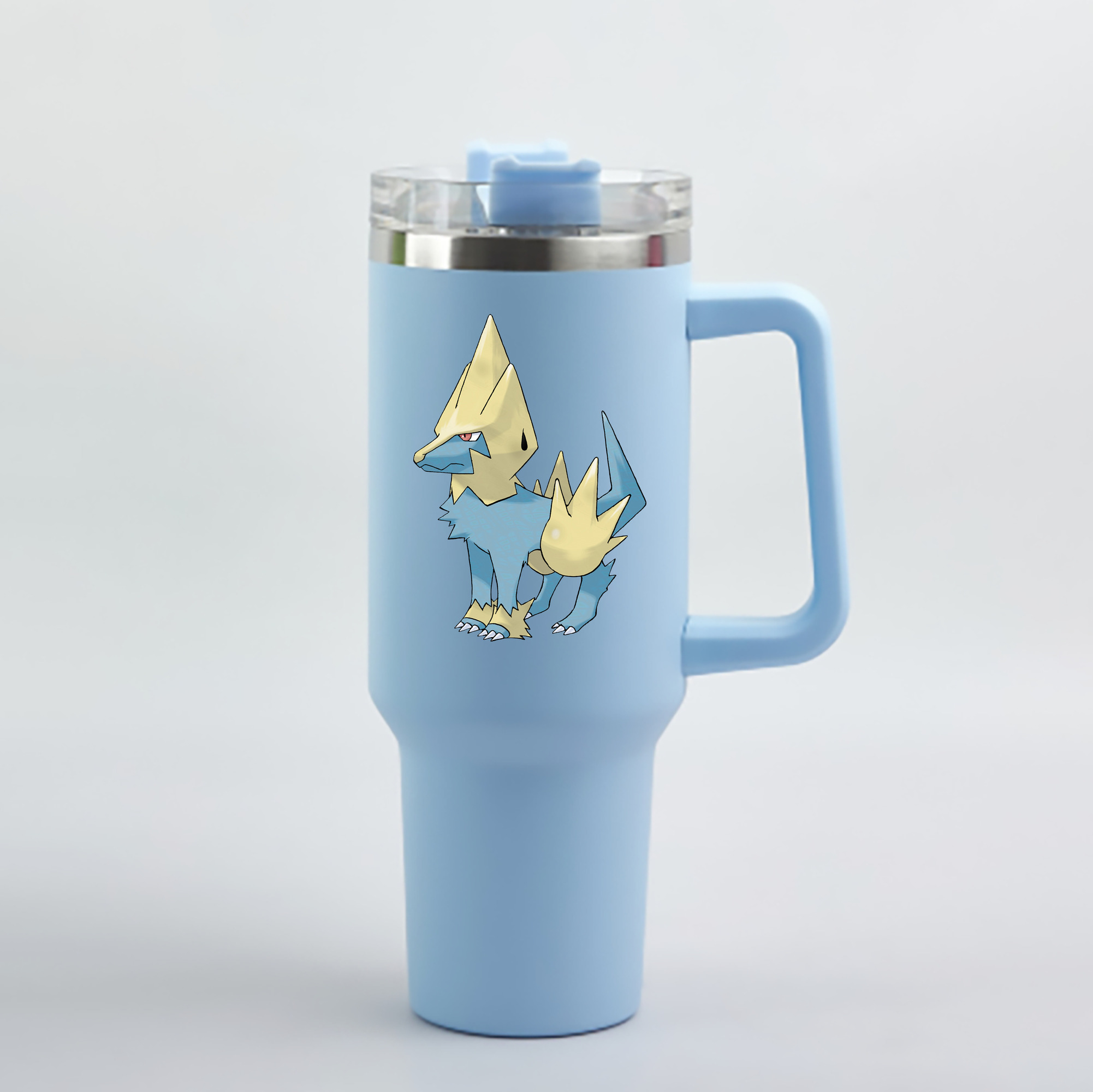 （画像用） ポケットモンスター Pokémon 1200mL車用タンブラー - クリスタルステッカー（プラスチックストロー付き）