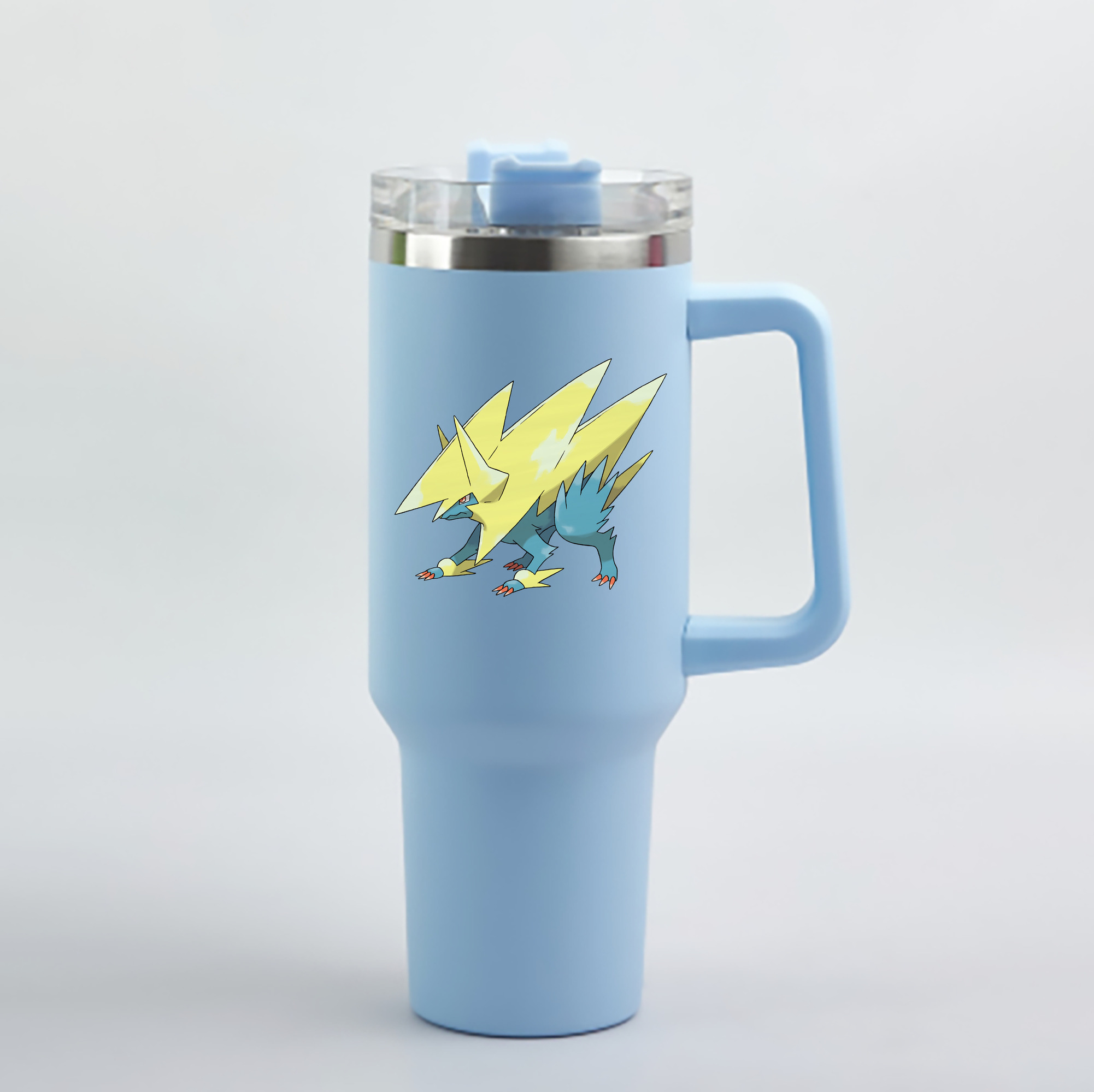 （画像用） ポケットモンスター Pokémon 1200mL車用タンブラー - クリスタルステッカー（プラスチックストロー付き）