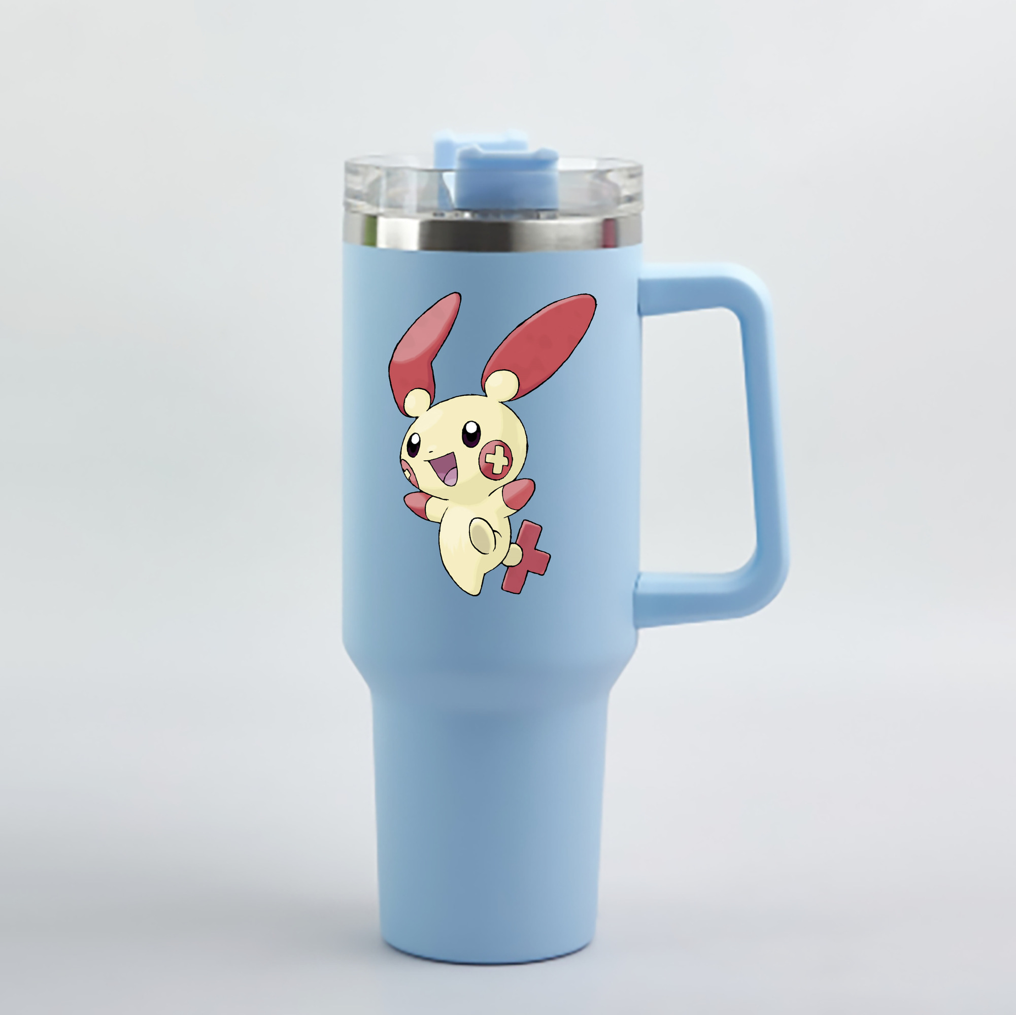 （画像用） ポケットモンスター Pokémon 1200mL車用タンブラー - クリスタルステッカー（プラスチックストロー付き）
