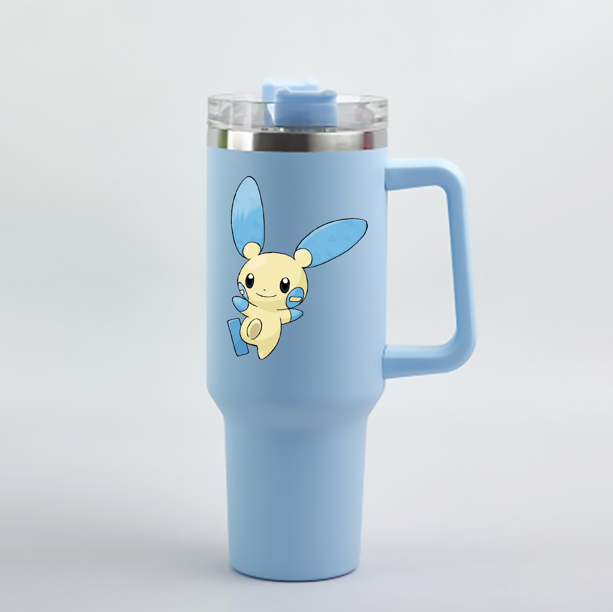 （画像用） ポケットモンスター Pokémon 1200mL車用タンブラー - クリスタルステッカー（プラスチックストロー付き）