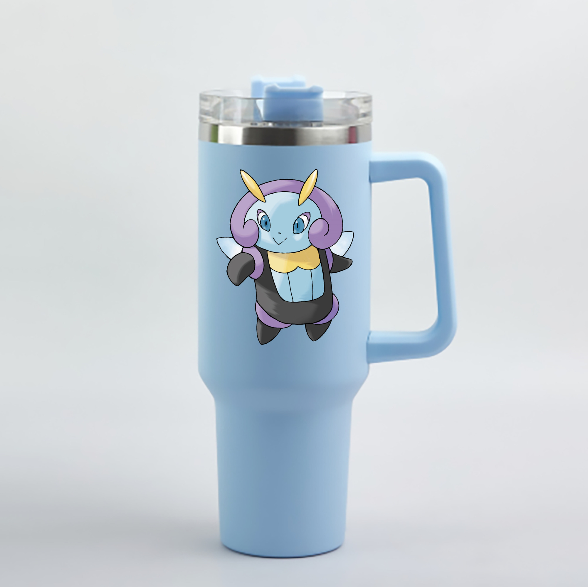 （画像用） ポケットモンスター Pokémon 1200mL車用タンブラー - クリスタルステッカー（プラスチックストロー付き）