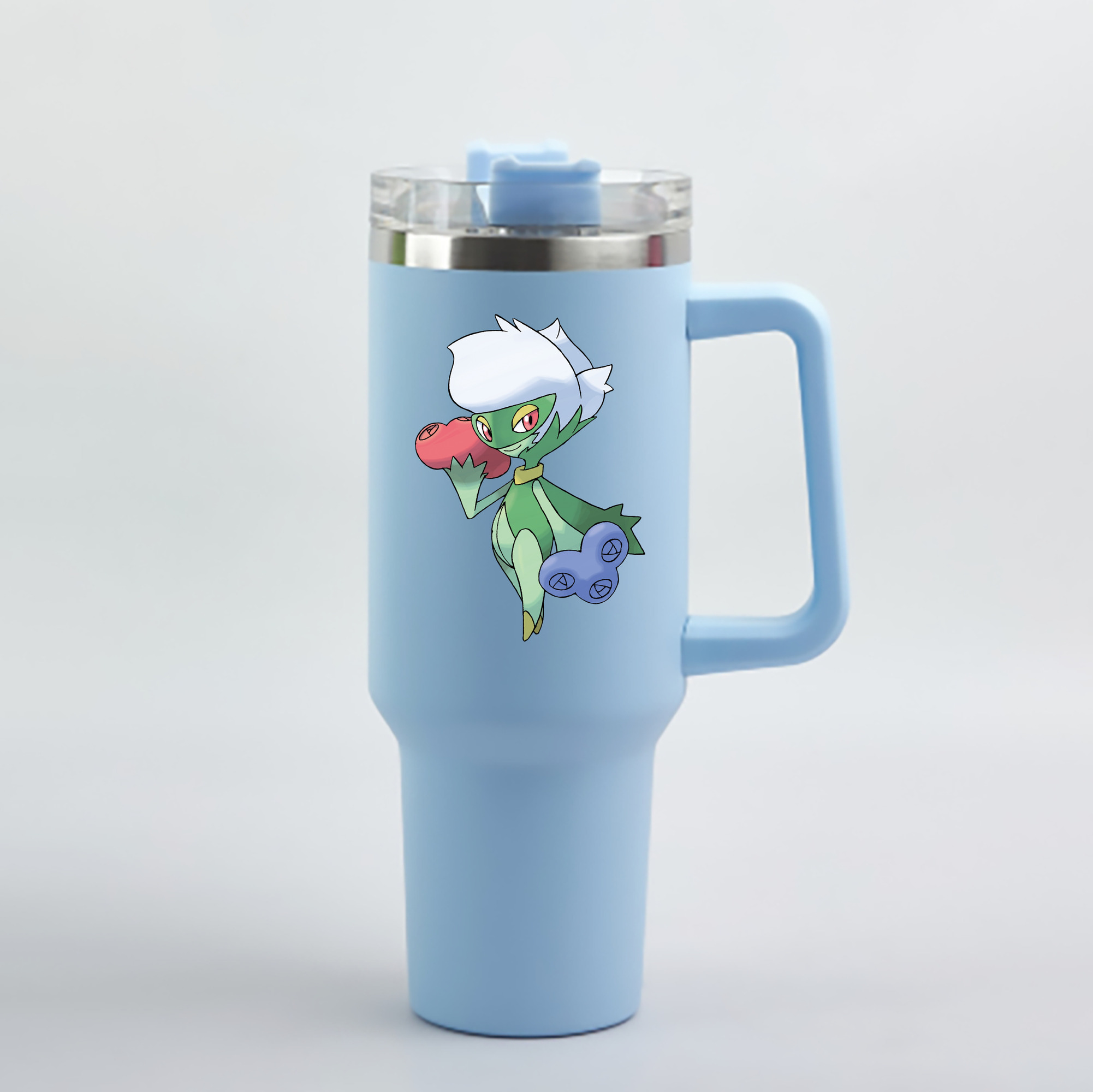 （画像用） ポケットモンスター Pokémon 1200mL車用タンブラー - クリスタルステッカー（プラスチックストロー付き）
