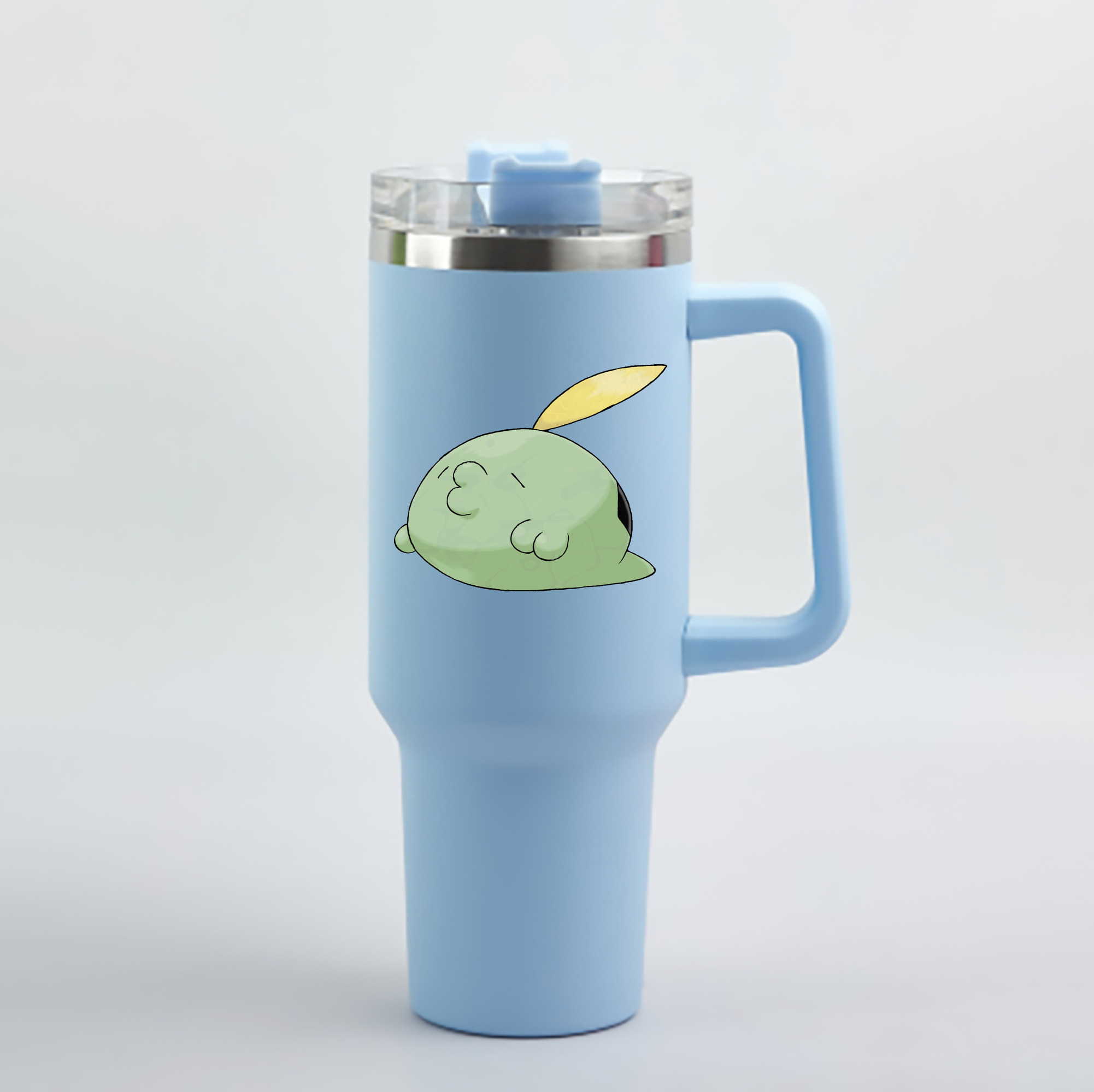 （画像用） ポケットモンスター Pokémon 1200mL車用タンブラー - クリスタルステッカー（プラスチックストロー付き）