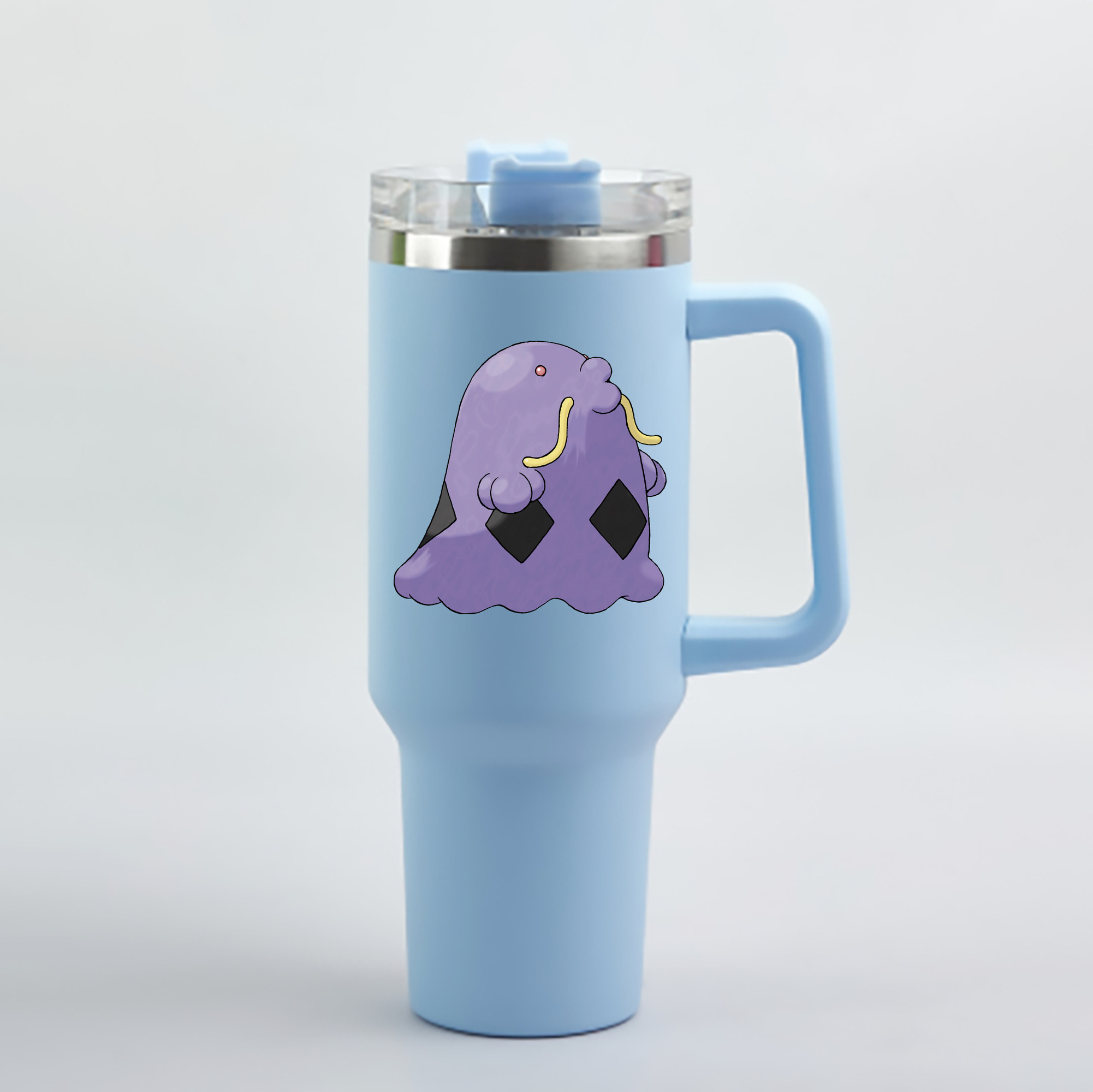 （画像用） ポケットモンスター Pokémon 1200mL車用タンブラー - クリスタルステッカー（プラスチックストロー付き）