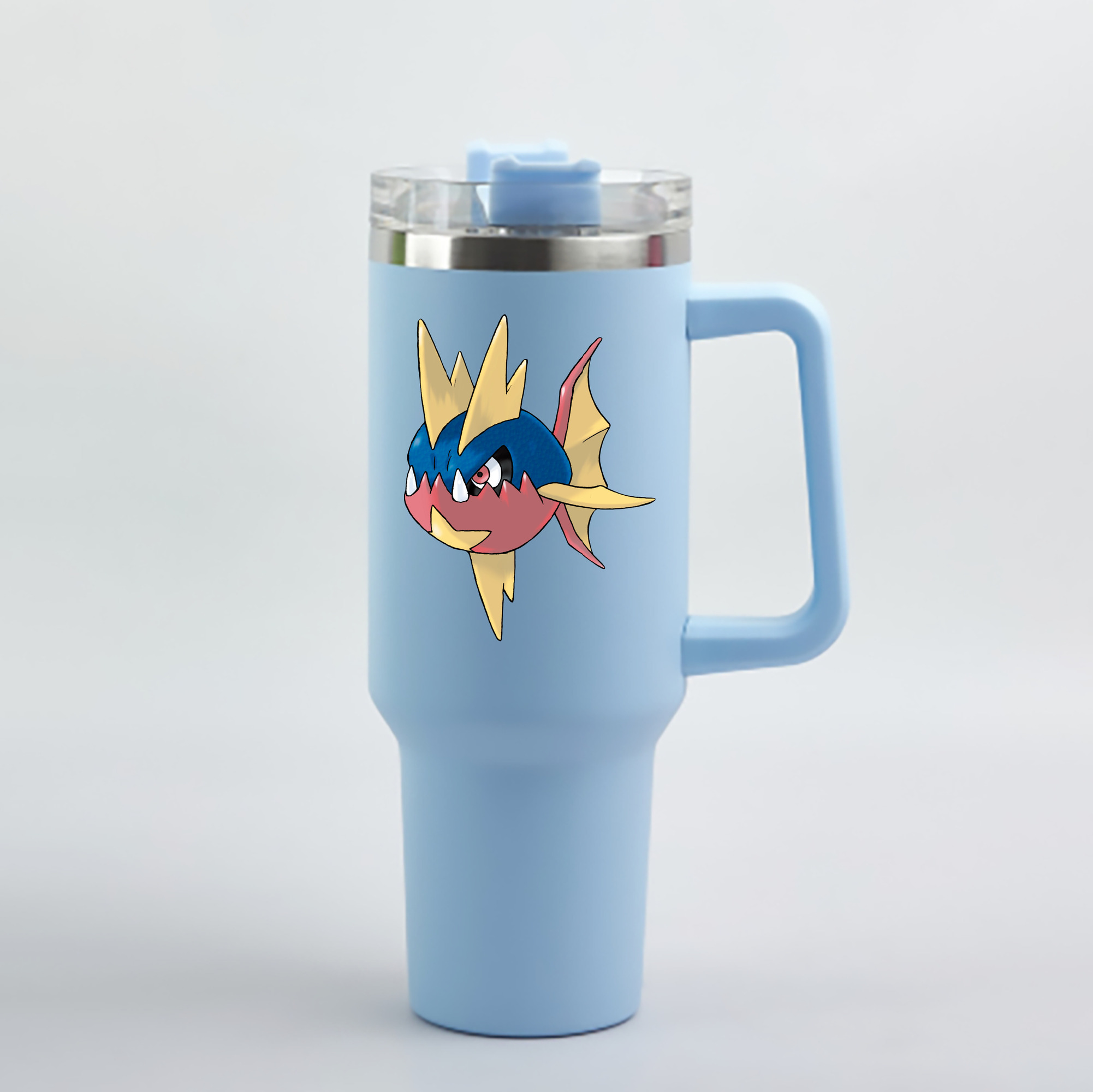 （画像用） ポケットモンスター Pokémon 1200mL車用タンブラー - クリスタルステッカー（プラスチックストロー付き）