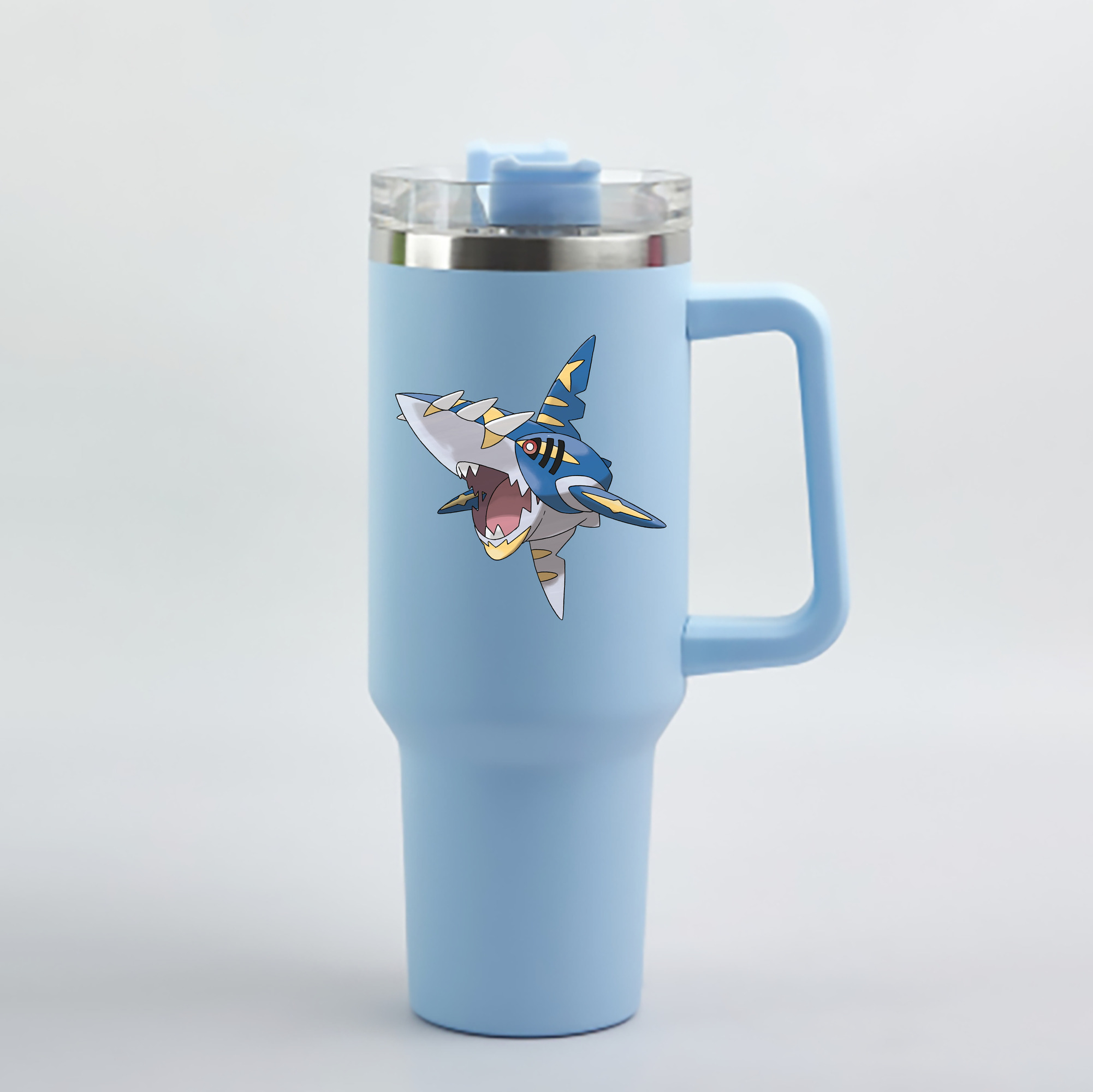 （画像用） ポケットモンスター Pokémon 1200mL車用タンブラー - クリスタルステッカー（プラスチックストロー付き）