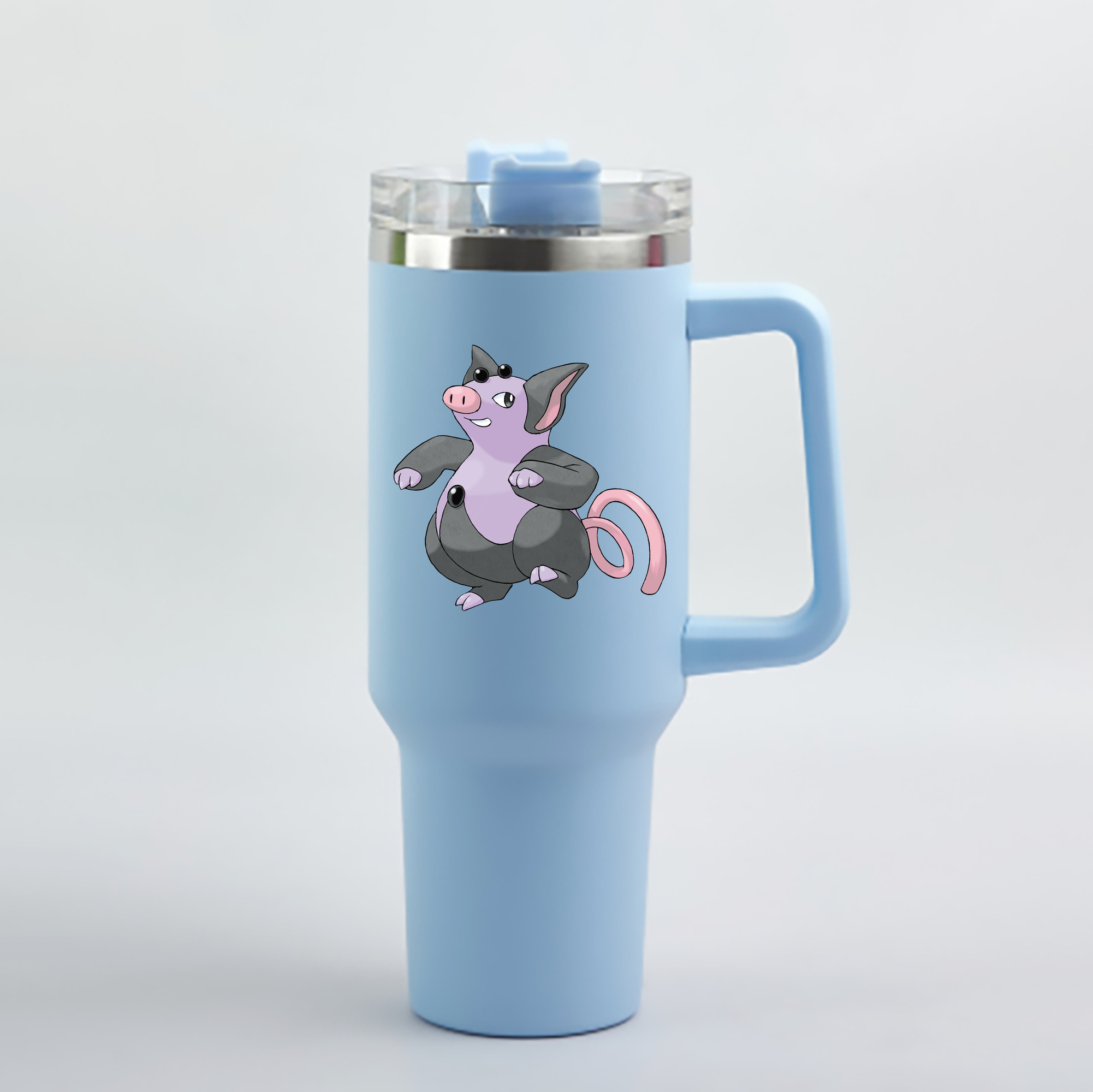 （画像用） ポケットモンスター Pokémon 1200mL車用タンブラー - クリスタルステッカー（プラスチックストロー付き）
