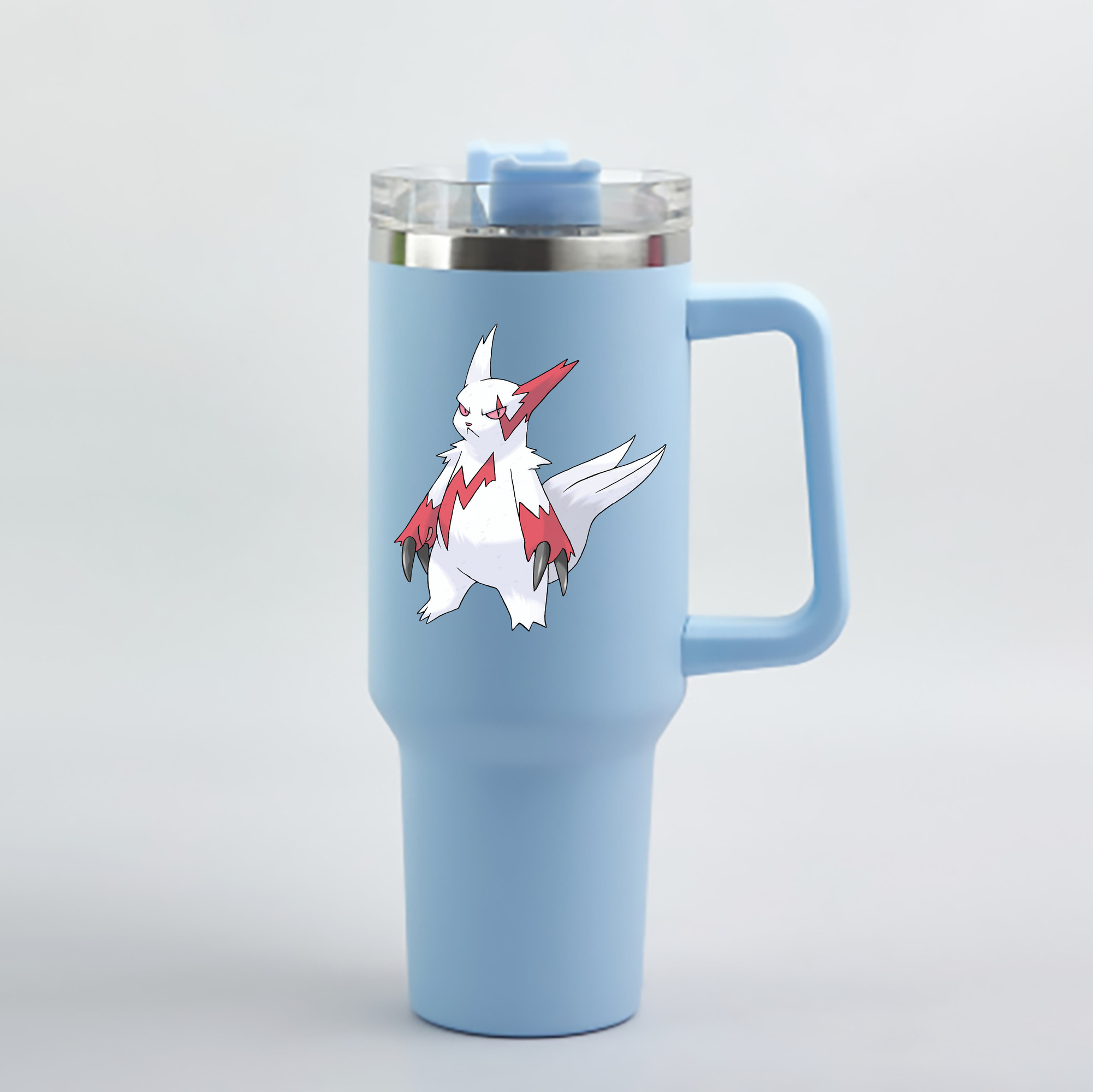 （画像用） ポケットモンスター Pokémon 1200mL車用タンブラー - クリスタルステッカー（プラスチックストロー付き）