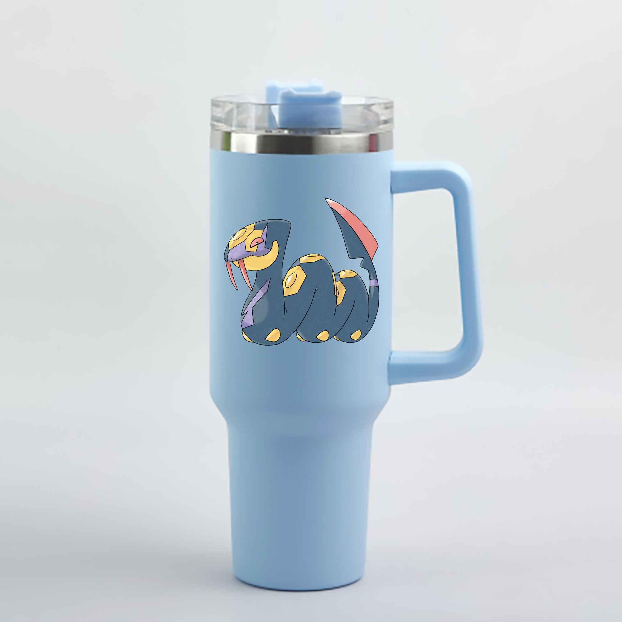 （画像用） ポケットモンスター Pokémon 1200mL車用タンブラー - クリスタルステッカー（プラスチックストロー付き）