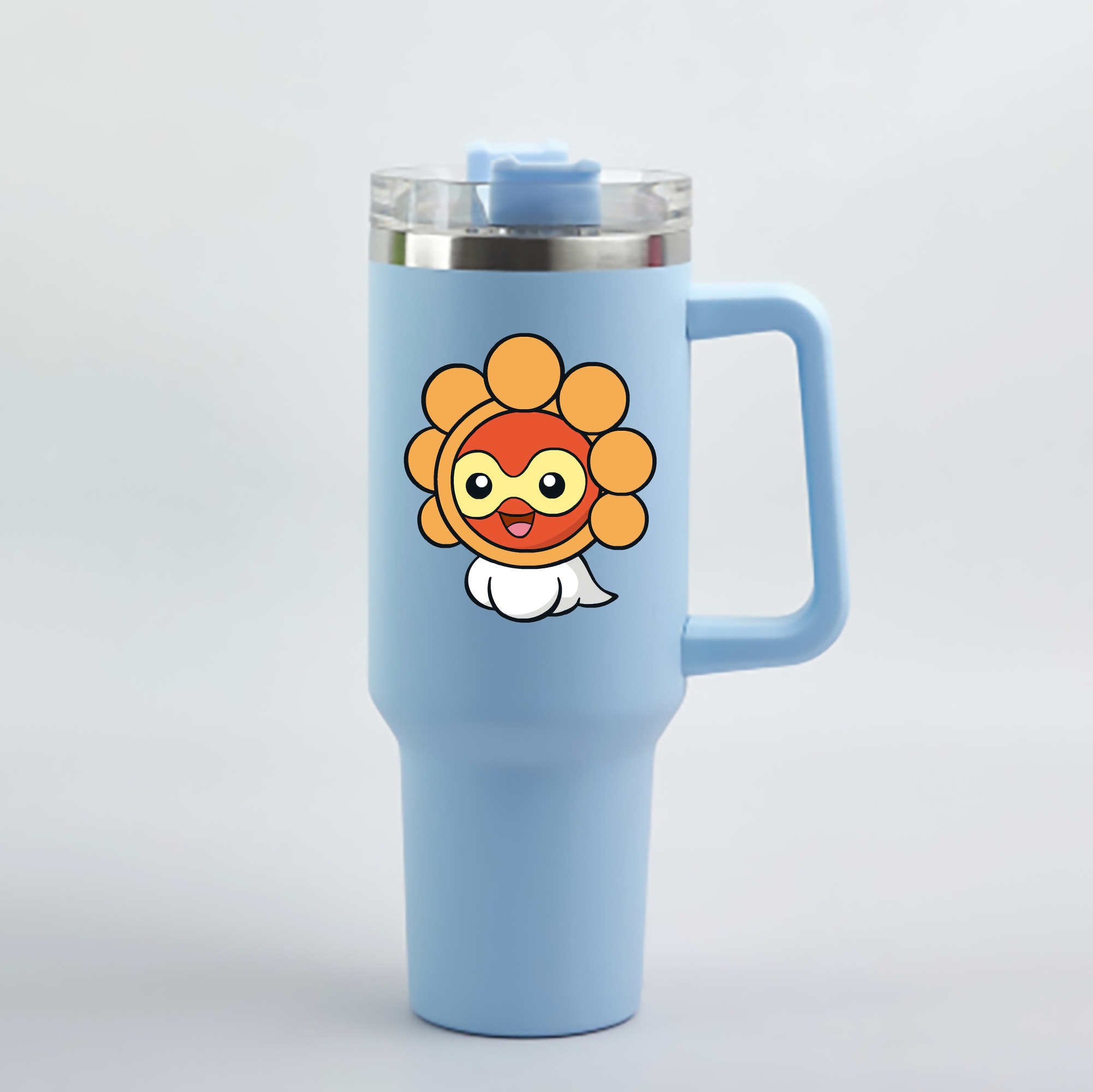 （画像用） ポケットモンスター Pokémon 1200mL車用タンブラー - クリスタルステッカー（プラスチックストロー付き）