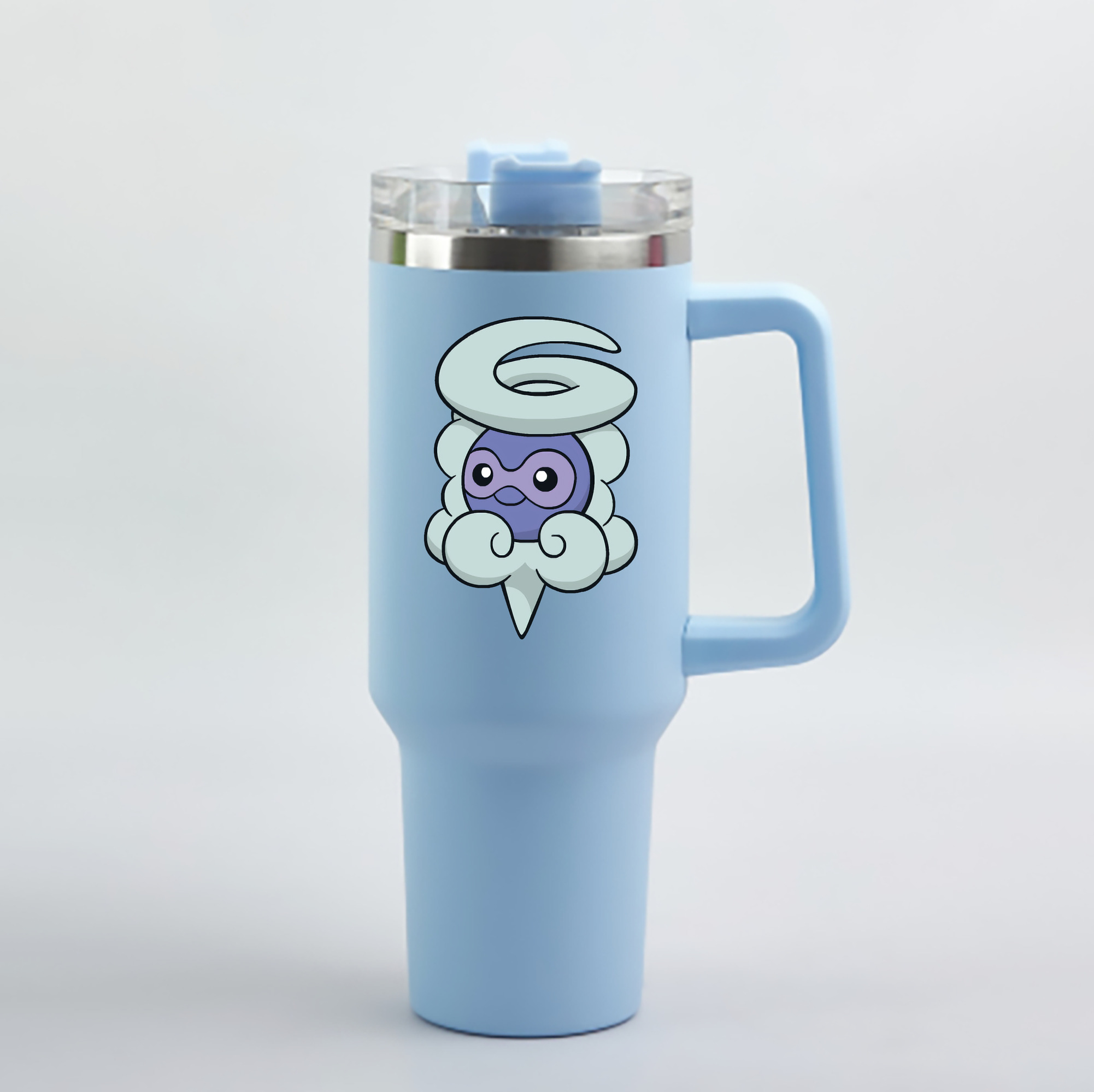 （画像用） ポケットモンスター Pokémon 1200mL車用タンブラー - クリスタルステッカー（プラスチックストロー付き）