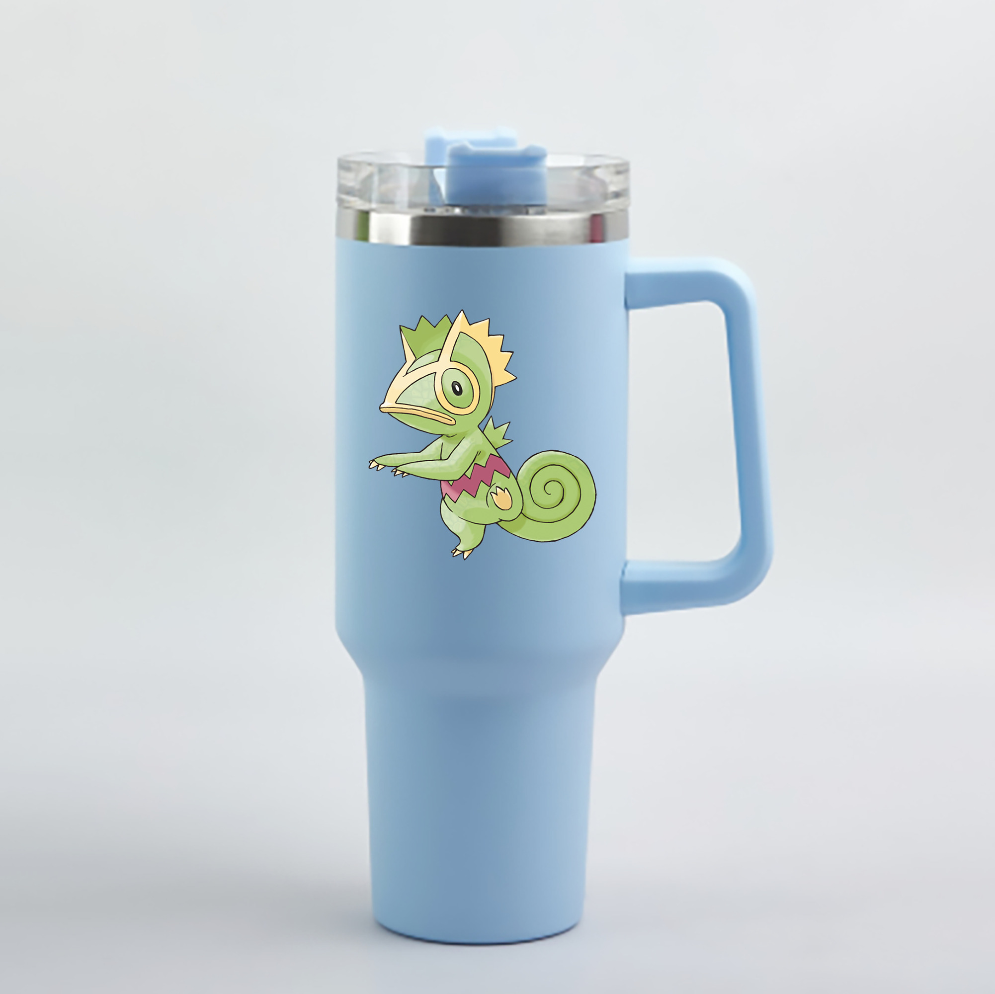 （画像用） ポケットモンスター Pokémon 1200mL車用タンブラー - クリスタルステッカー（プラスチックストロー付き）