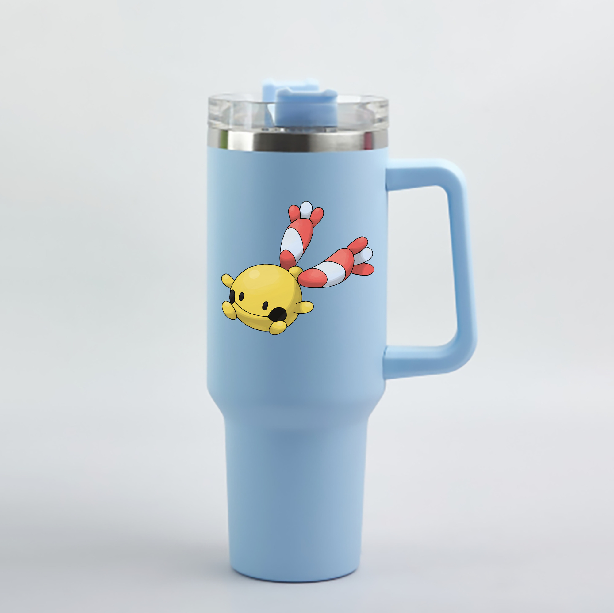 （画像用） ポケットモンスター Pokémon 1200mL車用タンブラー - クリスタルステッカー（プラスチックストロー付き）