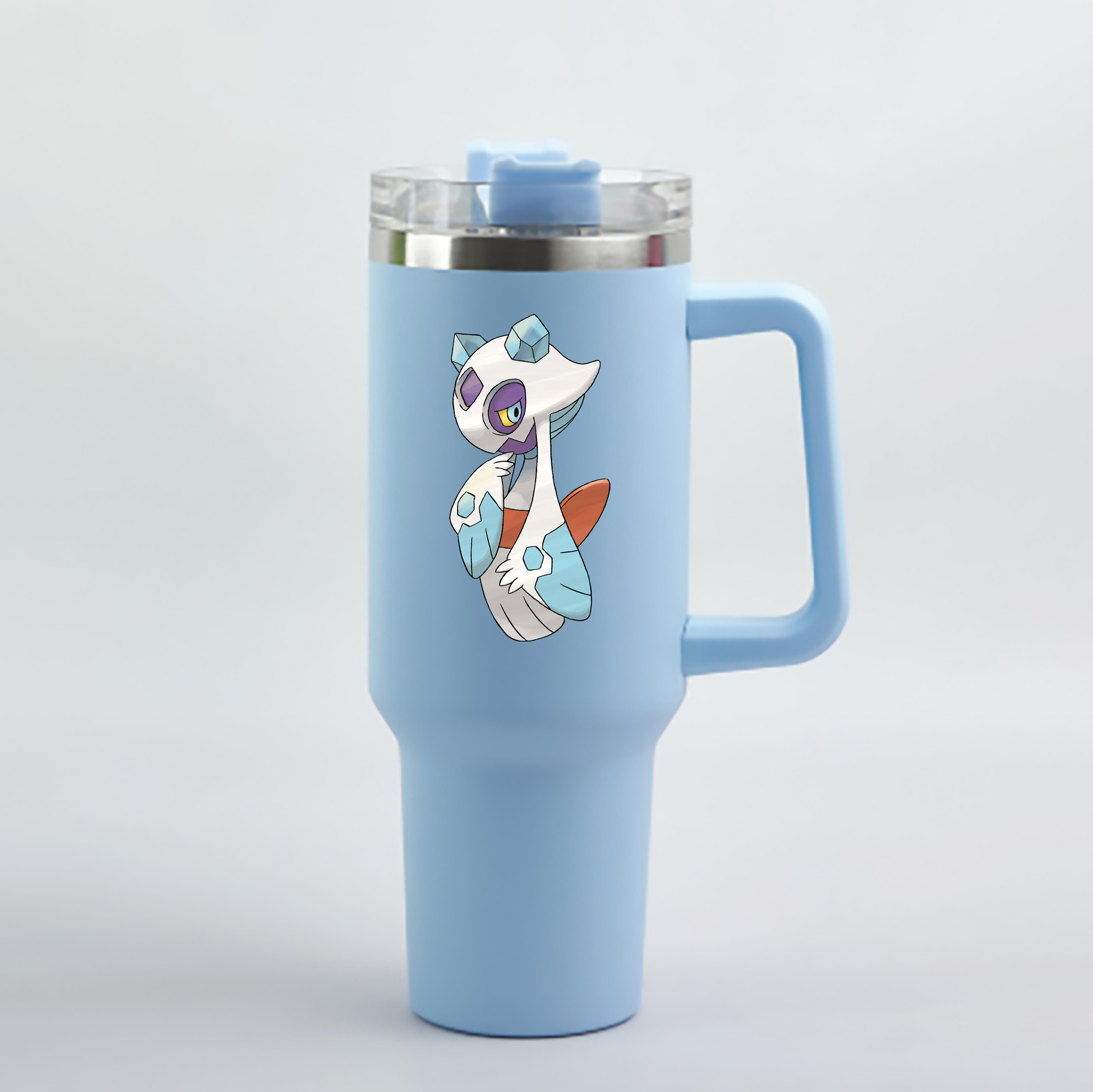 （画像用） ポケットモンスター Pokémon 1200mL車用タンブラー - クリスタルステッカー（プラスチックストロー付き）