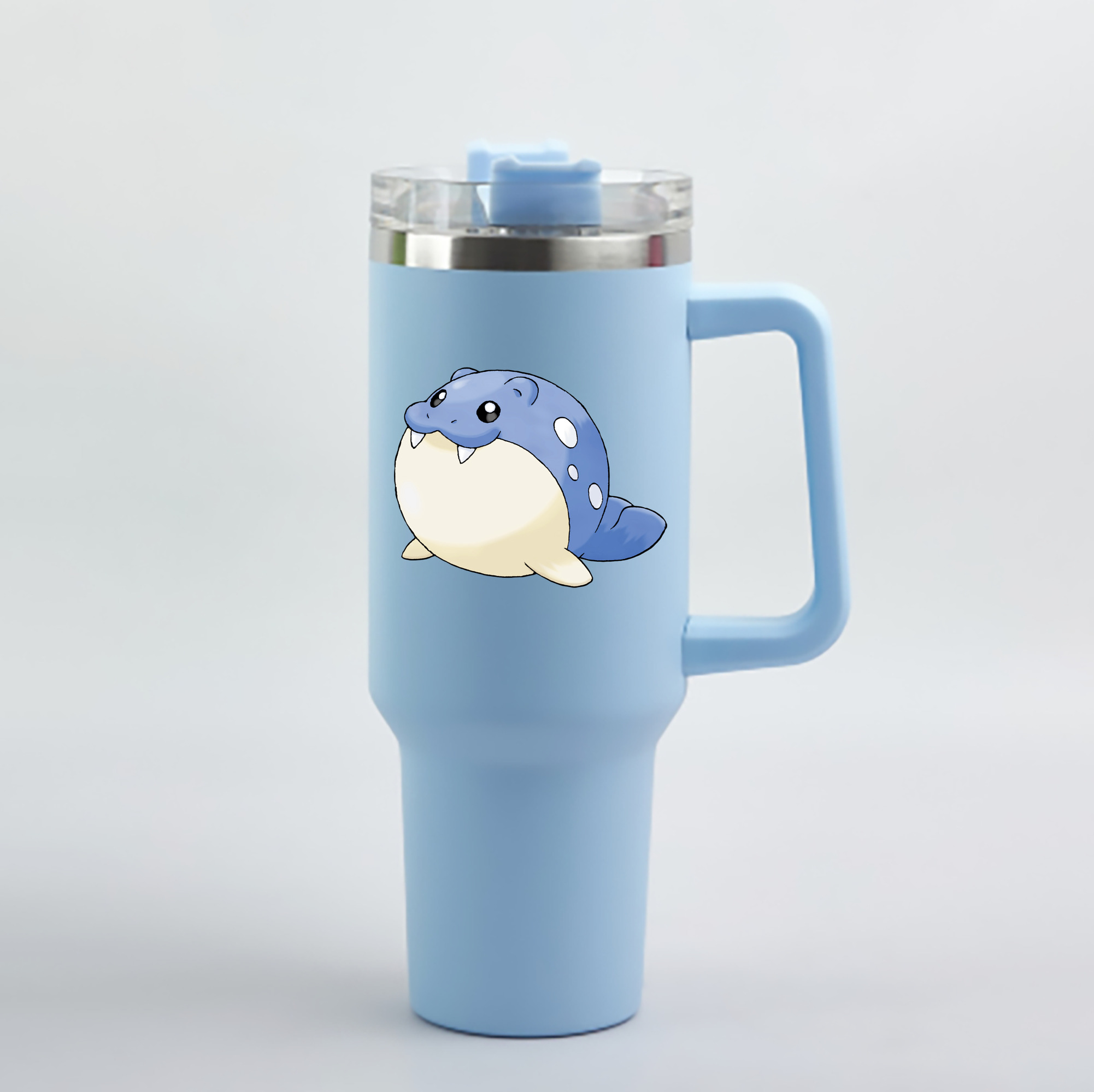 （画像用） ポケットモンスター Pokémon 1200mL車用タンブラー - クリスタルステッカー（プラスチックストロー付き）