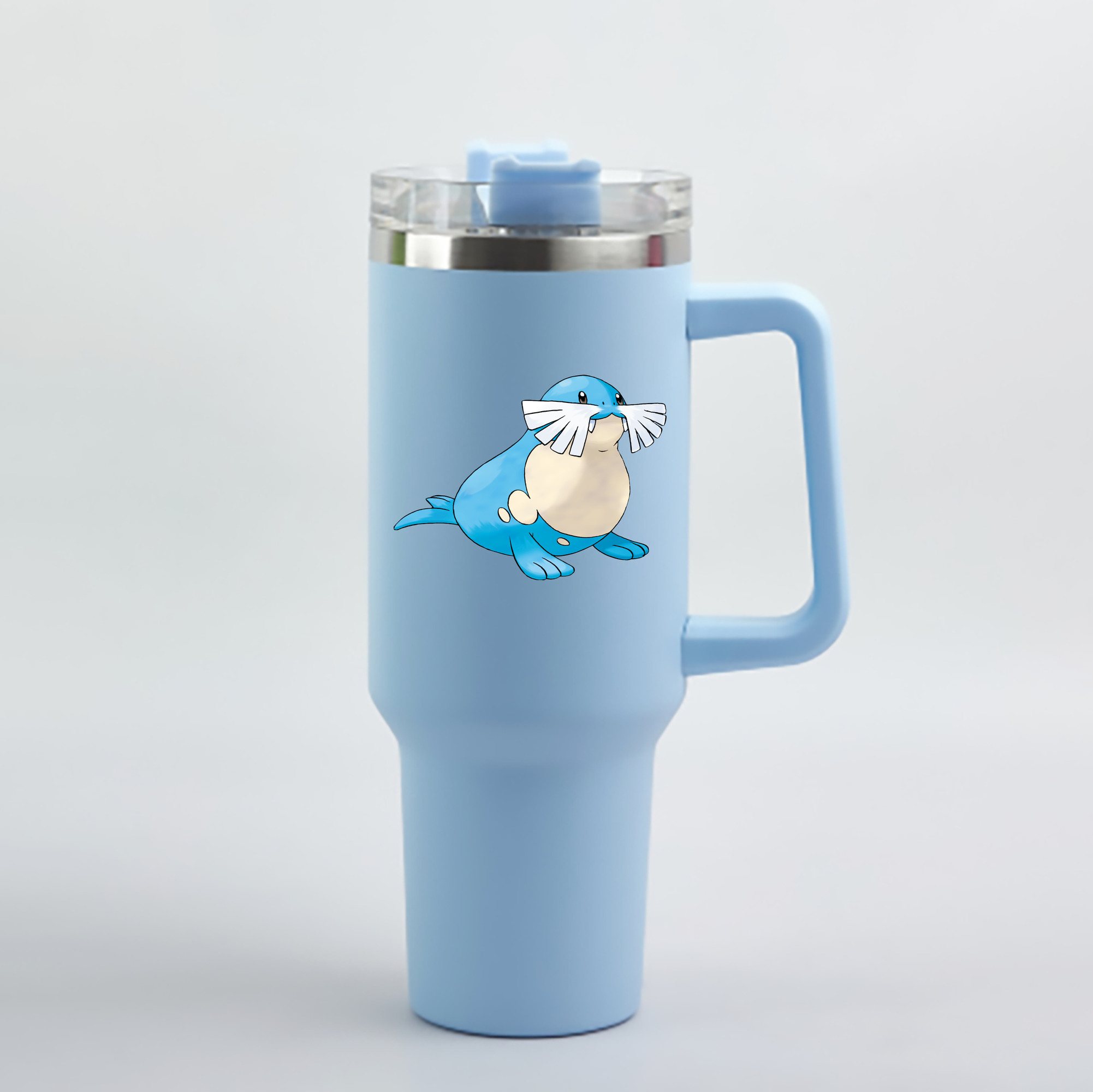 （画像用） ポケットモンスター Pokémon 1200mL車用タンブラー - クリスタルステッカー（プラスチックストロー付き）