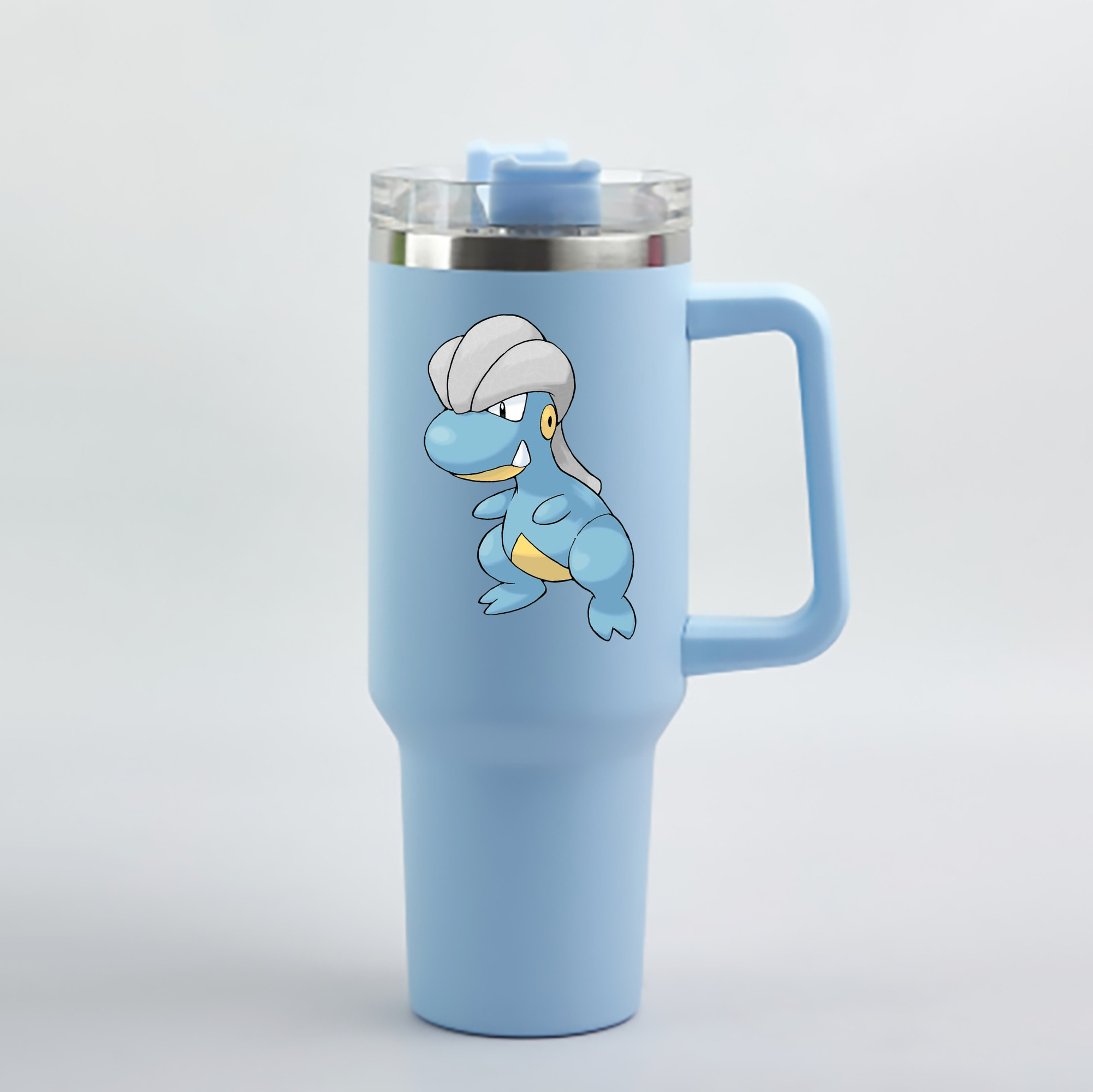 （画像用） ポケットモンスター Pokémon 1200mL車用タンブラー - クリスタルステッカー（プラスチックストロー付き）