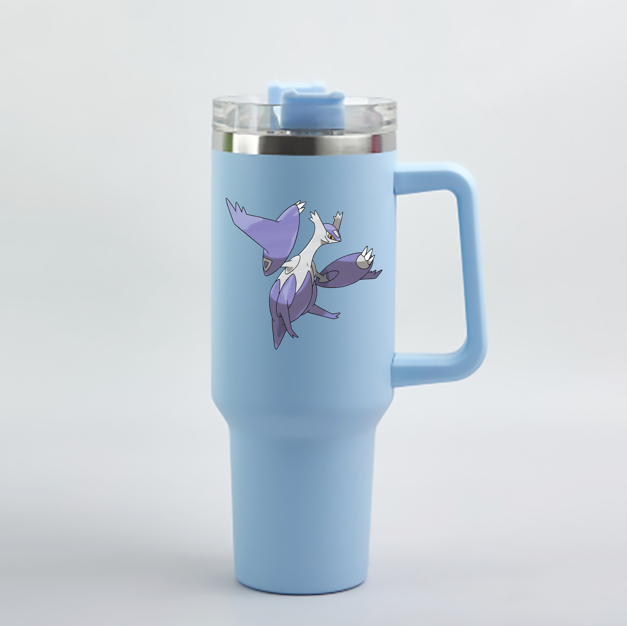 （画像用） ポケットモンスター Pokémon 1200mL車用タンブラー - クリスタルステッカー（プラスチックストロー付き）